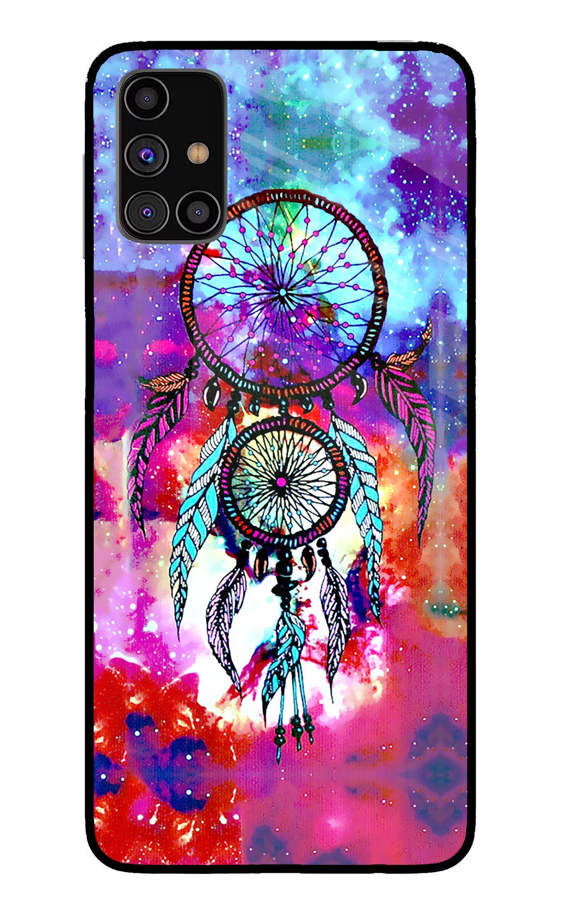 Dream Catcher Abstract Samsung M31s Back Cover - Dream Catcher Abstract Samsung M31s Glass Case Back Cover by Casekaro Dream Catcher Abstract Samsung M31s Glass Case Back Cover by Casekaro
