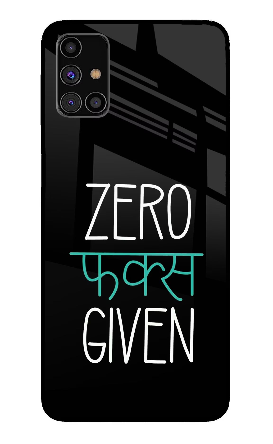 Zero Fucks Given Samsung M31s Back Cover - Zero Fucks Given Samsung M31s Glass Case Back Cover by Casekaro Zero Fucks Given Samsung M31s Glass Case Back Cover by Casekaro