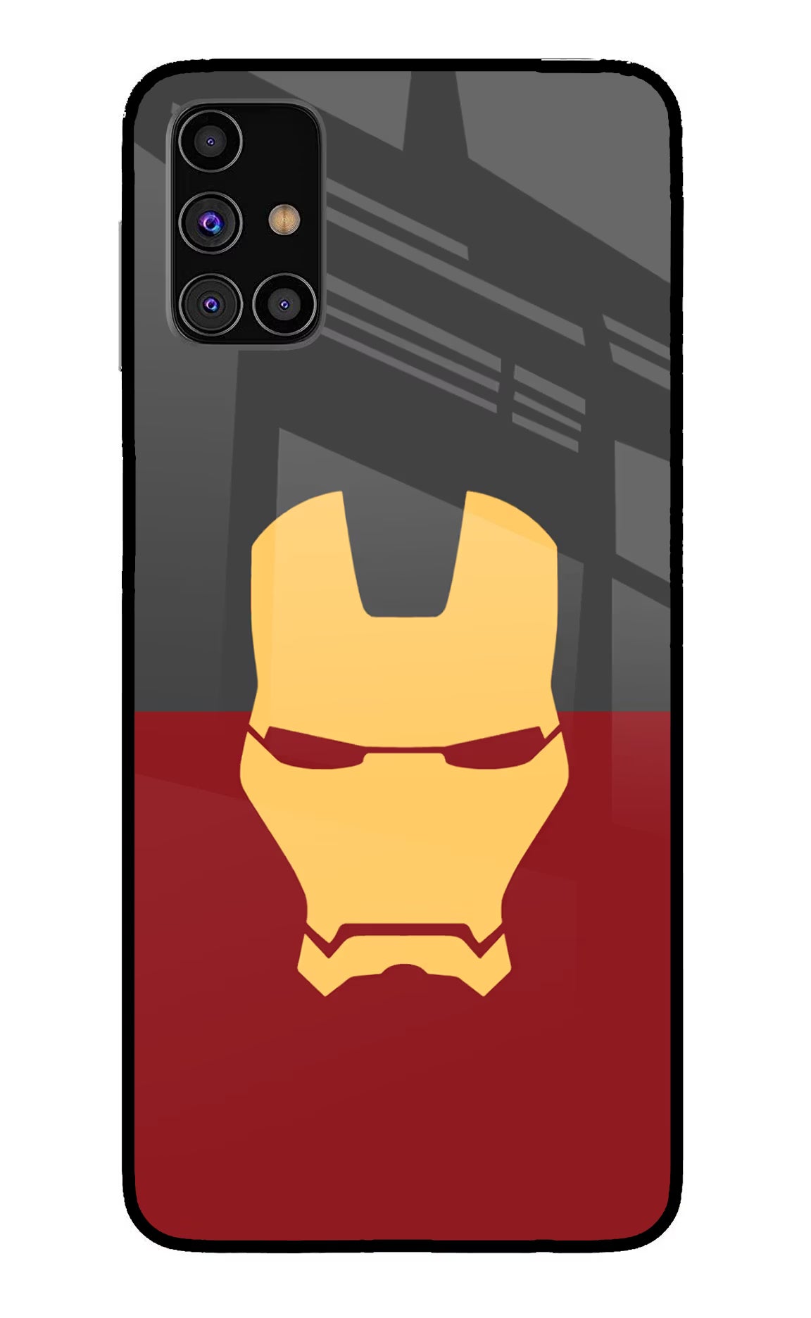 Ironman Samsung M31s Back Cover - Ironman Samsung M31s Glass Case Back Cover by Casekaro Ironman Samsung M31s Glass Case Back Cover by Casekaro
