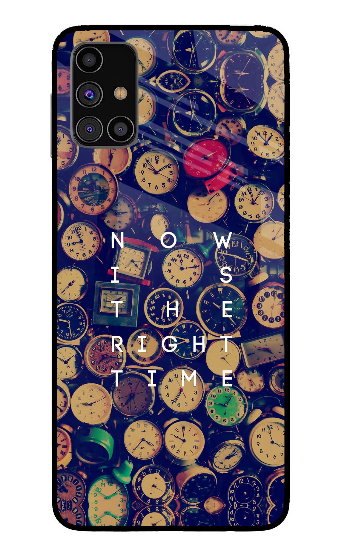 Now is the Right Time Quote Samsung M31s Back Cover - Now is the Right Time Quote Samsung M31s Glass Case Back Cover by Casekaro Now is the Right Time Quote Samsung M31s Glass Case Back Cover by Casekaro