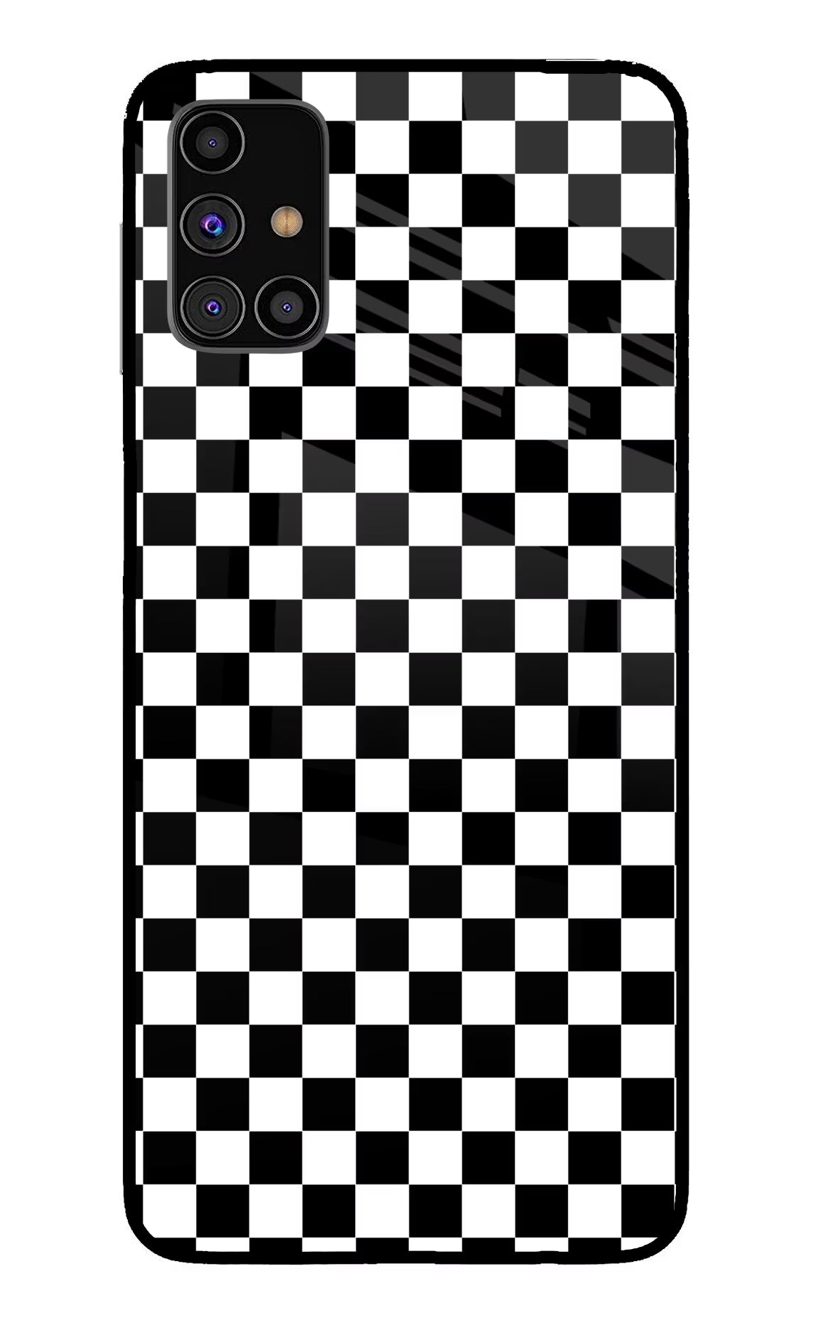 Chess Board Samsung M31s Back Cover - Chess Board Samsung M31s Glass Case Back Cover by Casekaro Chess Board Samsung M31s Glass Case Back Cover by Casekaro