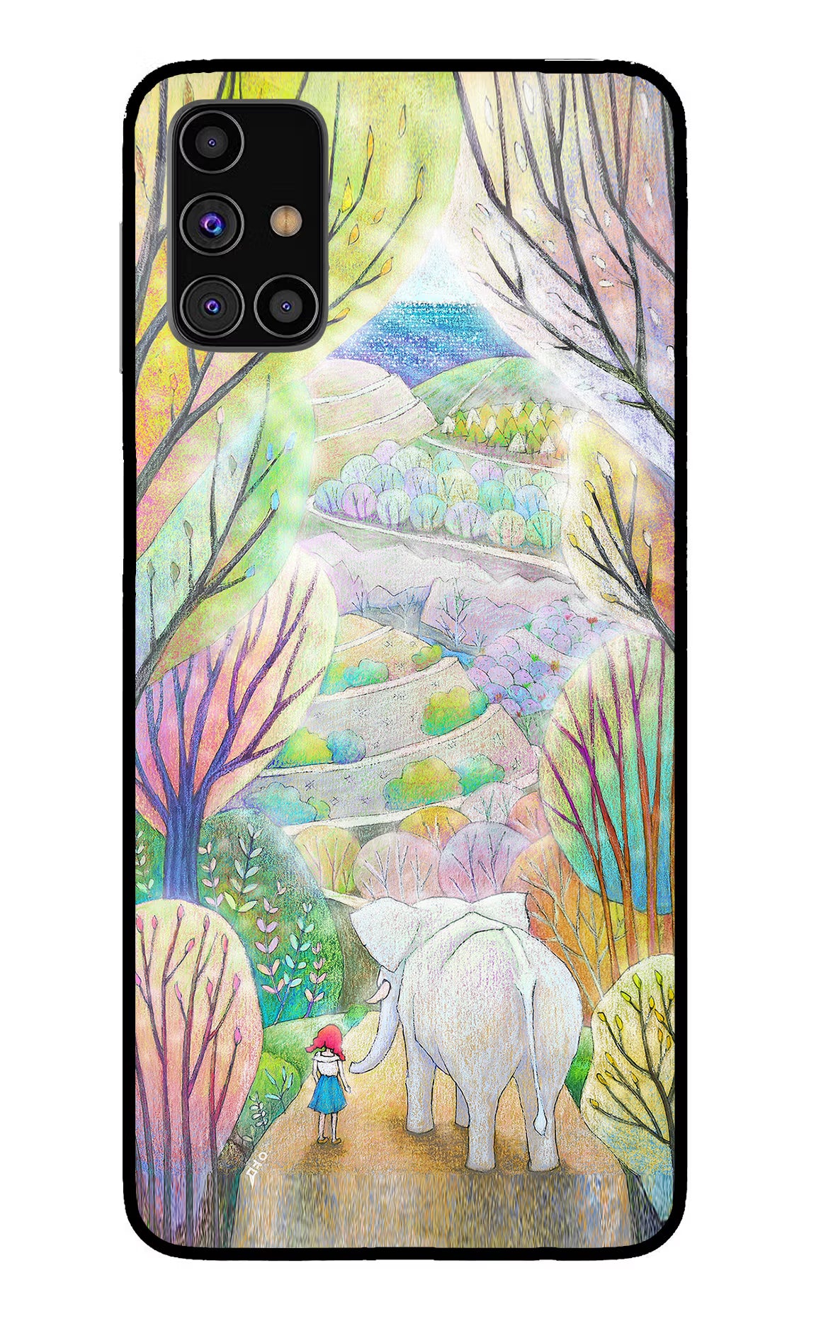 Nature Painting Samsung M31s Back Cover - Nature Painting Samsung M31s Glass Case Back Cover by Casekaro Nature Painting Samsung M31s Glass Case Back Cover by Casekaro