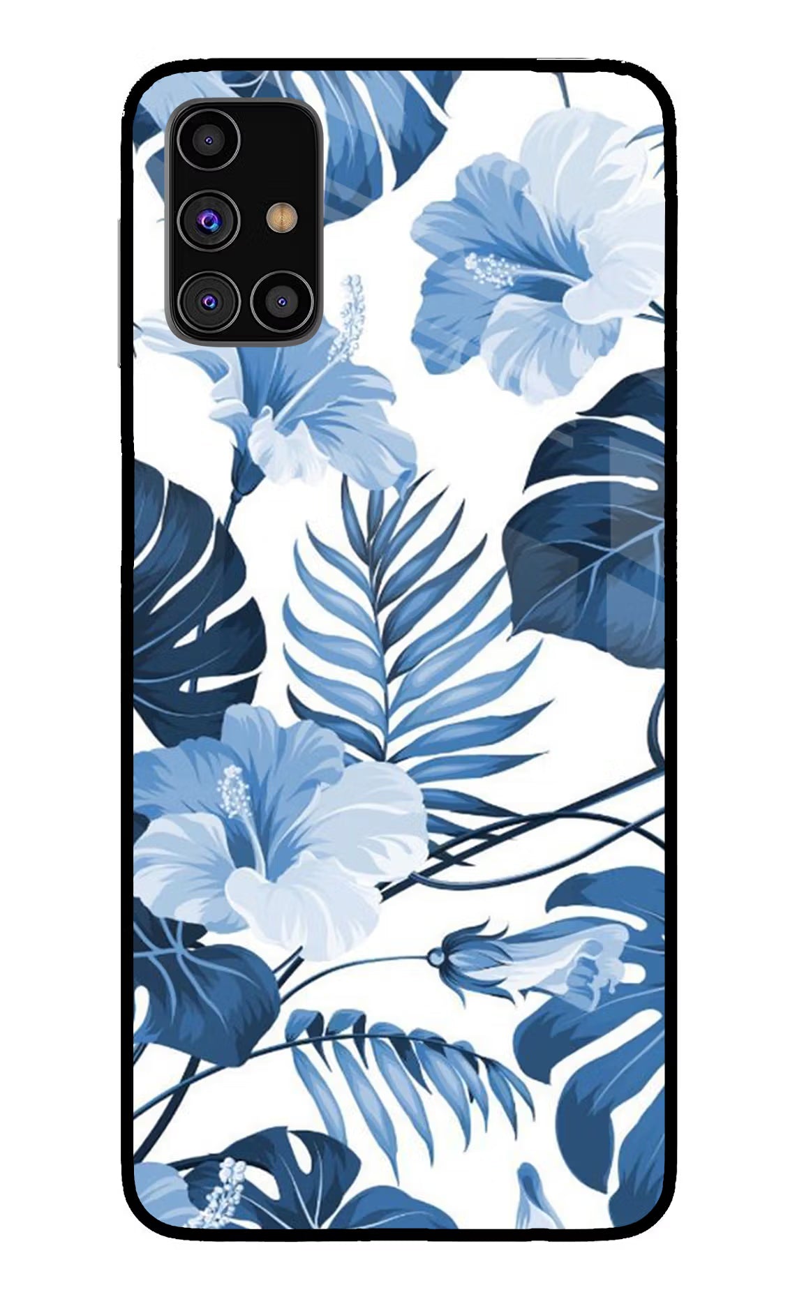 Fabric Art Samsung M31s Back Cover - Fabric Art Samsung M31s Glass Case Back Cover by Casekaro Fabric Art Samsung M31s Glass Case Back Cover by Casekaro