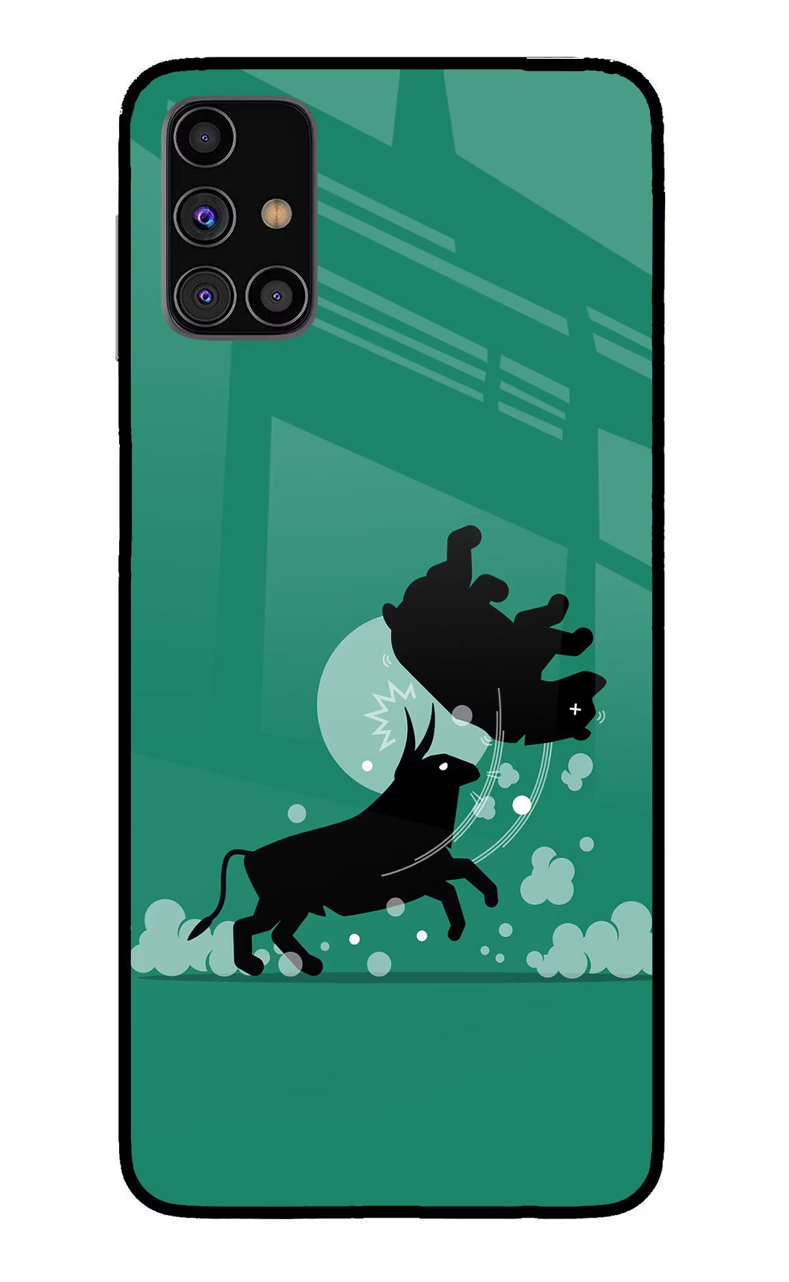 Bull Conqueror Samsung M31s Glass Case - Bull Conqueror Samsung M31s Glass Case Bull Conqueror Samsung M31s Glass Case