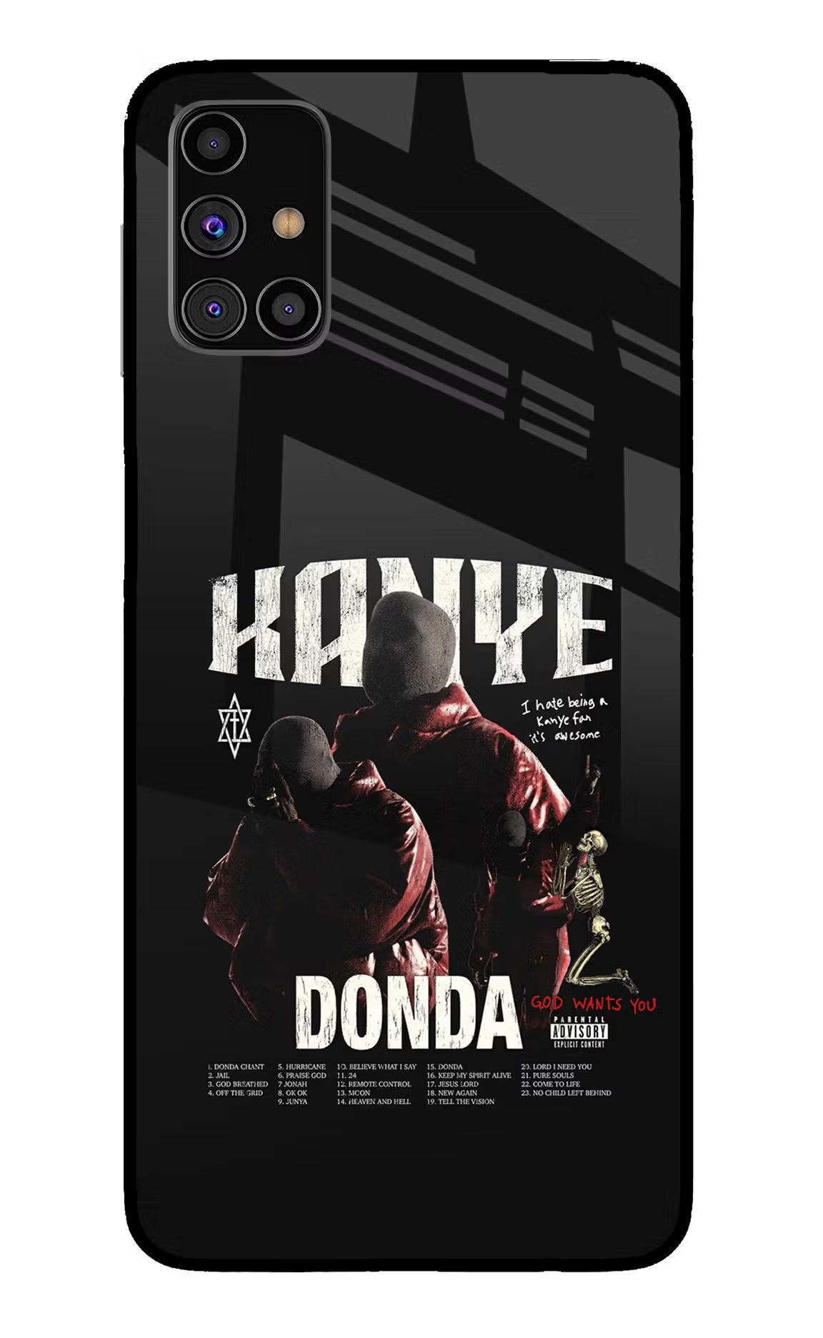 Donda Kanye West Samsung M31s Back Cover - Donda Kanye West Samsung M31s Glass Case Back Cover by Casekaro Donda Kanye West Samsung M31s Glass Case Back Cover by Casekaro