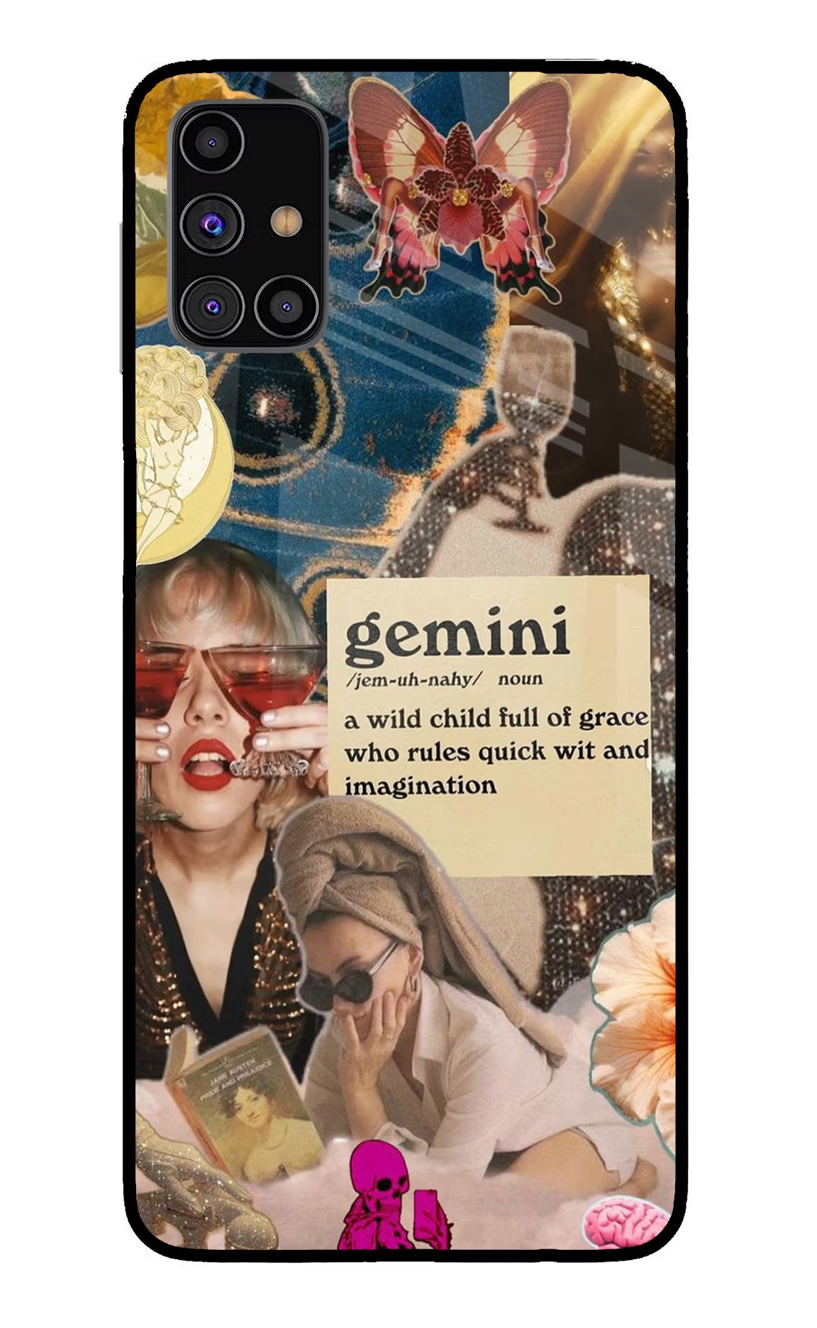 Gemini Zodiac Samsung M31s Back Cover - Gemini Zodiac Samsung M31s Glass Case Back Cover by Casekaro Gemini Zodiac Samsung M31s Glass Case Back Cover by Casekaro