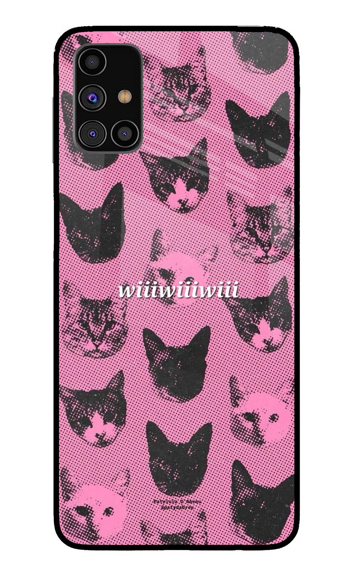 Pink Cats Samsung M31s Back Cover - Pink Cats Samsung M31s Glass Case Back Cover by Casekaro Pink Cats Samsung M31s Glass Case Back Cover by Casekaro