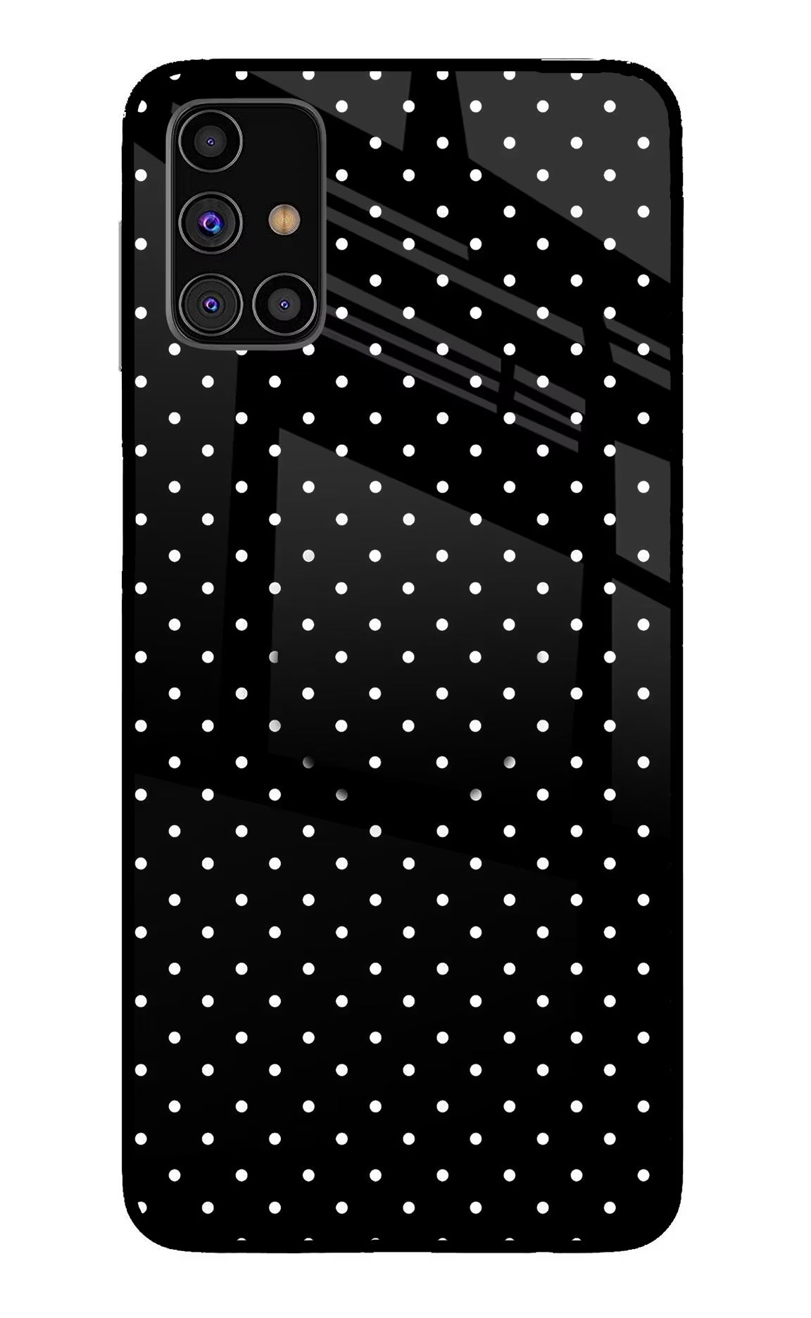 White Dots Samsung M31s Glass Case - White Dots Samsung M31s Glass Case White Dots Samsung M31s Glass Case