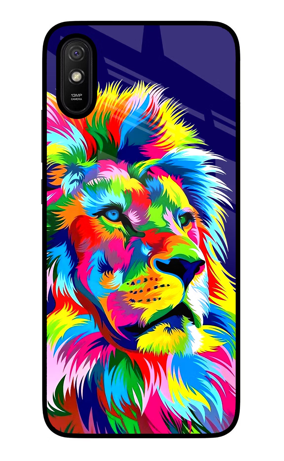 Vector Art Lion Redmi 9A/9i Glass Case - Vector Art Lion Redmi 9A/9i Glass Case Vector Art Lion Redmi 9A/9i Glass Case