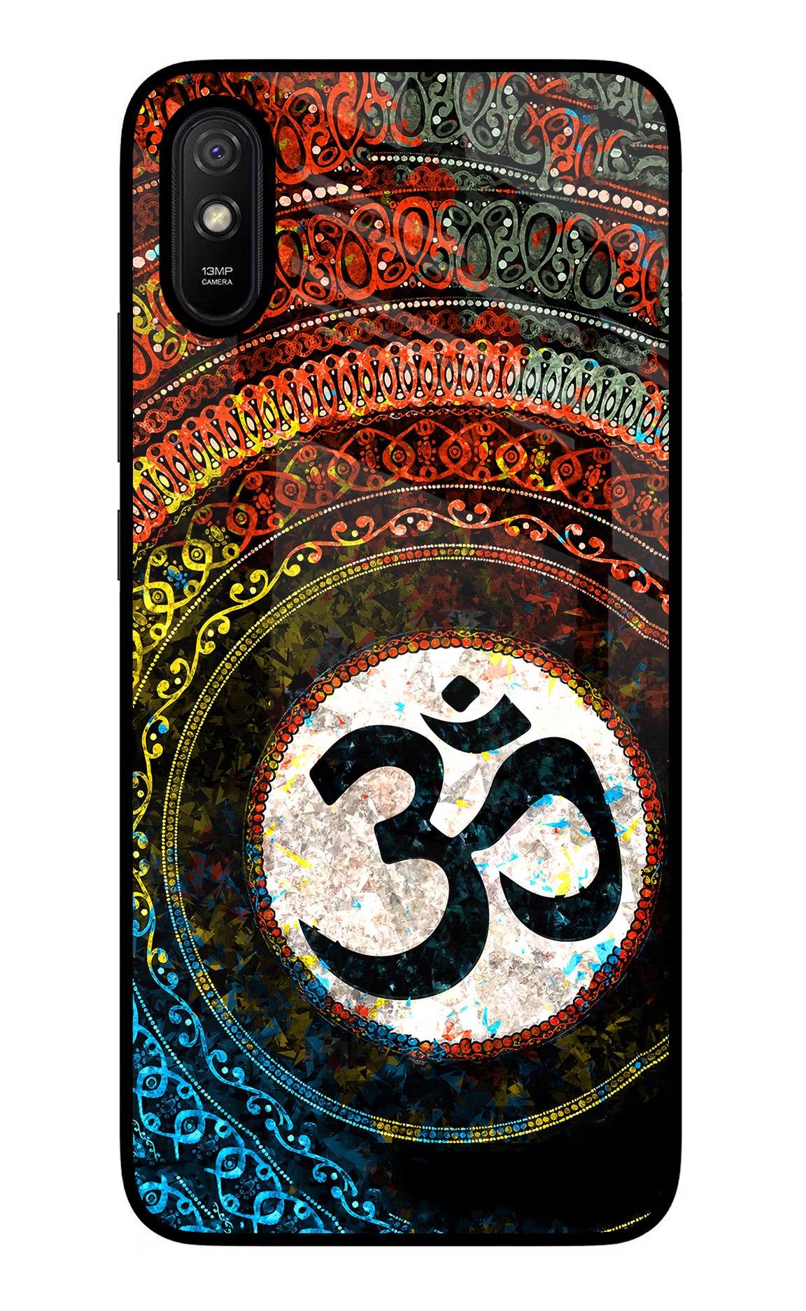Om Cultural Redmi 9A/9i Glass Case - Om Cultural Redmi 9A/9i Glass Case Om Cultural Redmi 9A/9i Glass Case