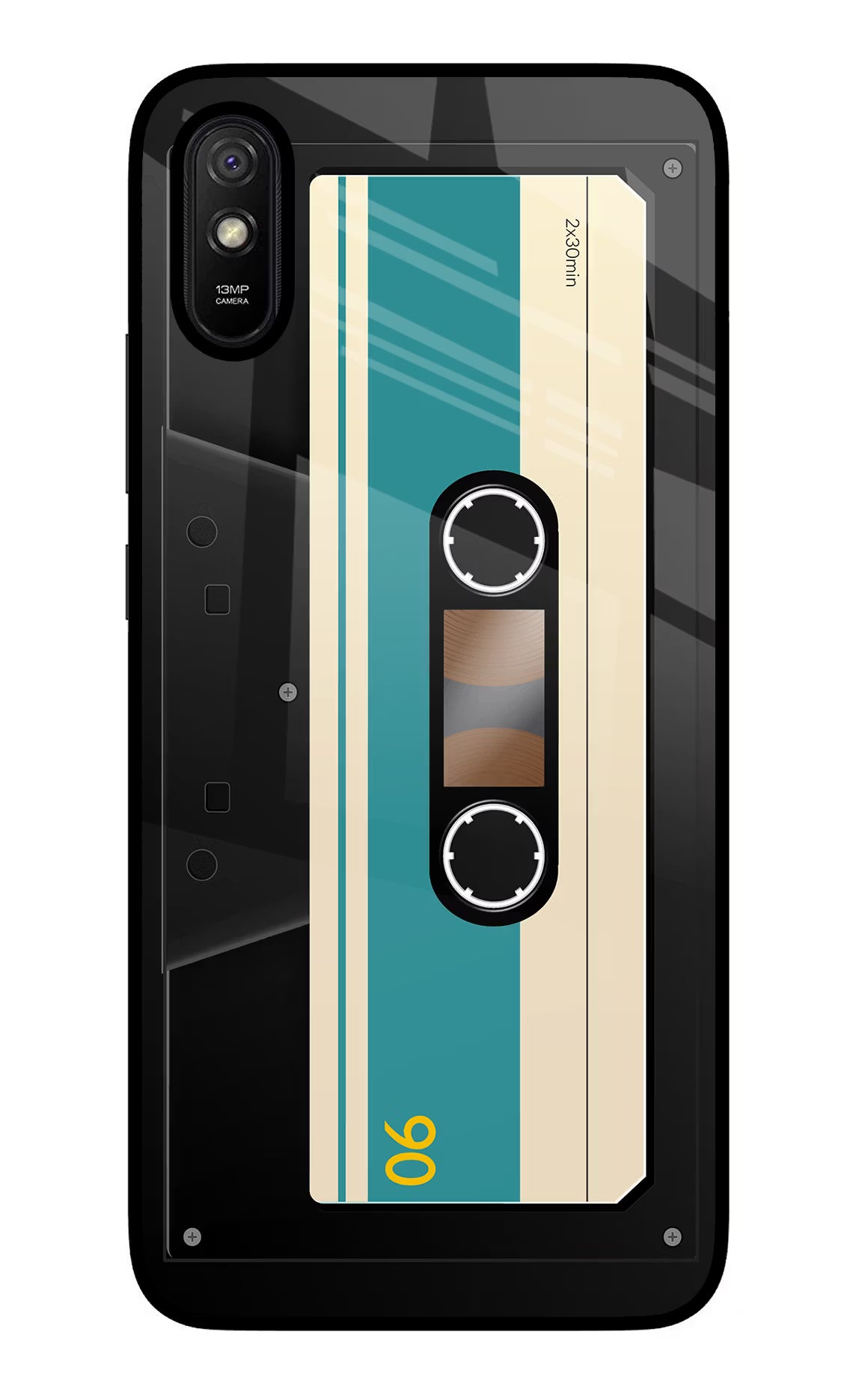 Cassette Redmi 9A/9i Glass Case - Cassette Redmi 9A/9i Glass Case Cassette Redmi 9A/9i Glass Case