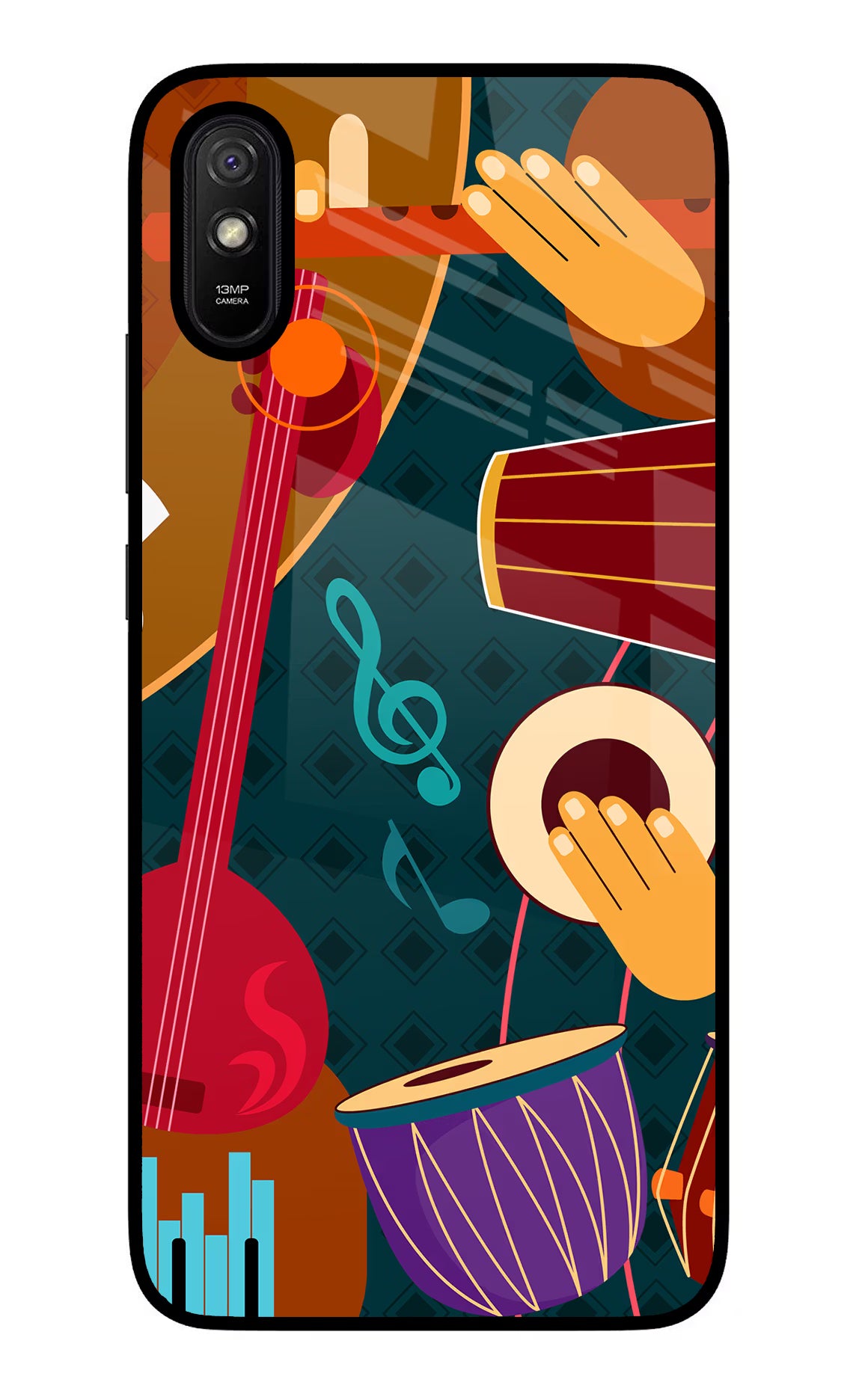 Music Instrument Redmi 9A/9i Glass Case - Music Instrument Redmi 9A/9i Glass Case Music Instrument Redmi 9A/9i Glass Case