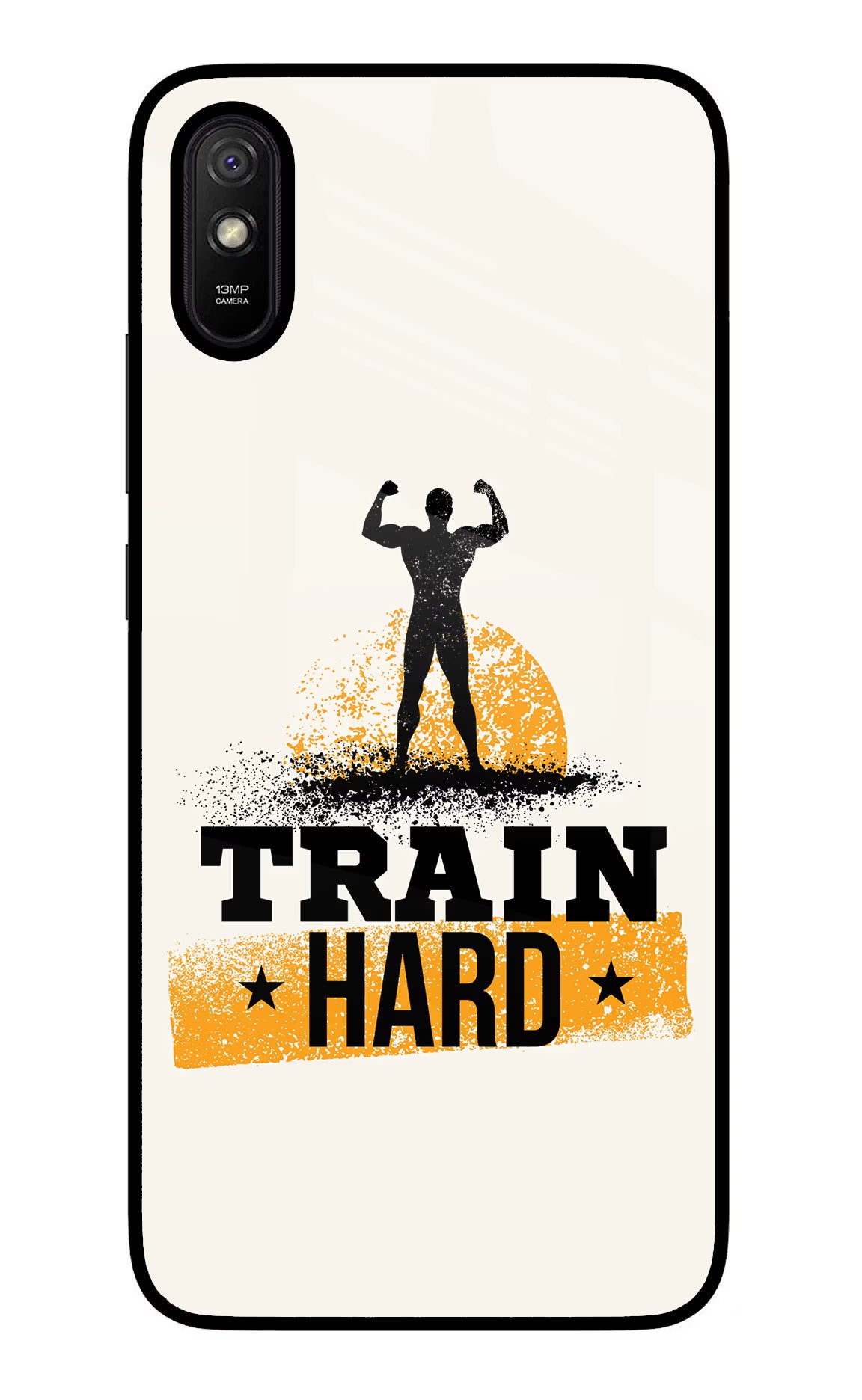 Train Hard Redmi 9A/9i Glass Case - Train Hard Redmi 9A/9i Glass Case Train Hard Redmi 9A/9i Glass Case