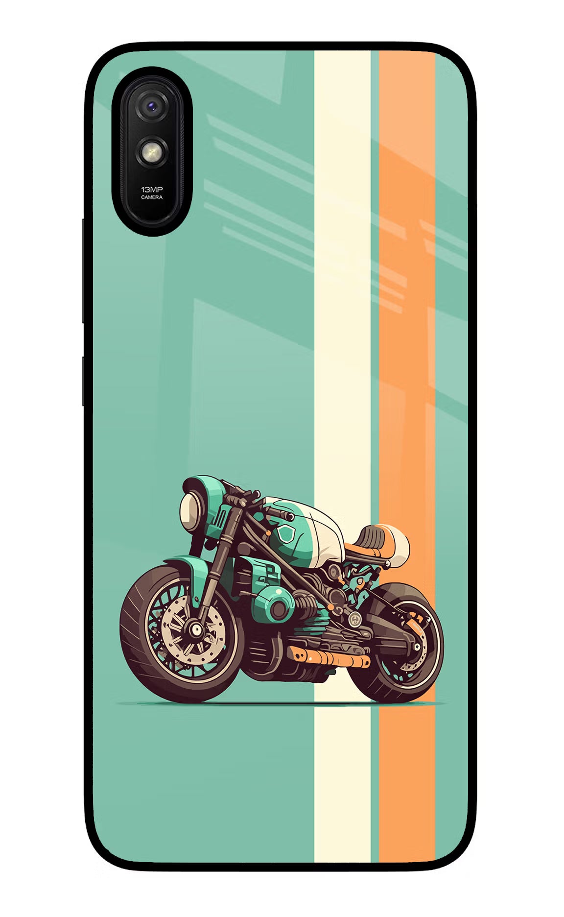 Striped Moto Drift Redmi 9A/9i Glass Case - Striped Moto Drift Redmi 9A/9i Glass Case Striped Moto Drift Redmi 9A/9i Glass Case