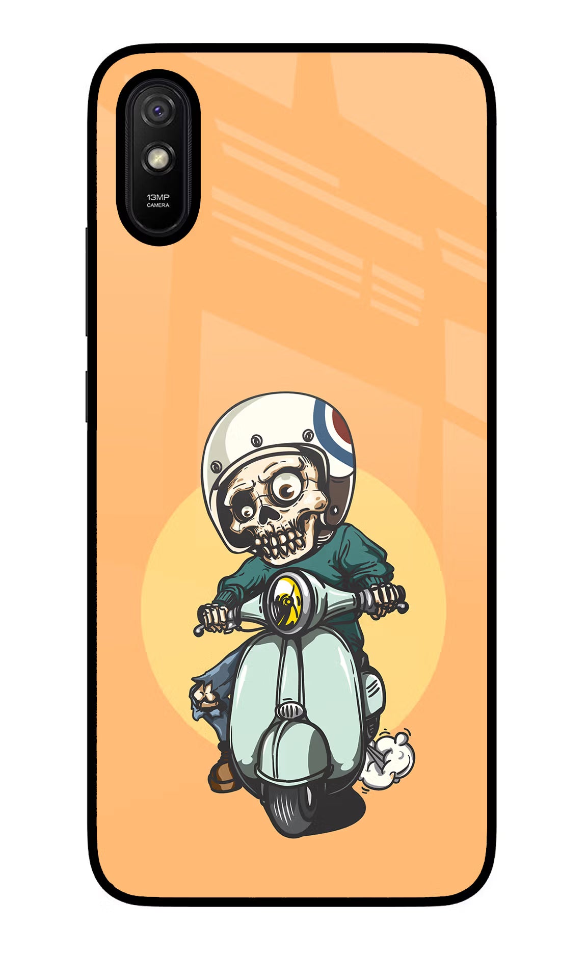 Undead Biker Redmi 9A/9i Glass Case - Undead Biker Redmi 9A/9i Glass Case Undead Biker Redmi 9A/9i Glass Case