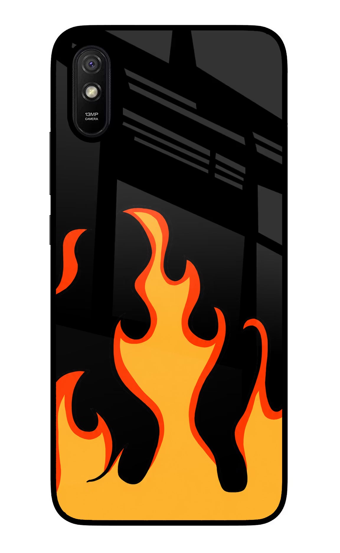 Fired Up – Black Redmi 9A/9i Glass Case - Fired Up – Black Redmi 9A/9i Glass Case Fired Up – Black Redmi 9A/9i Glass Case