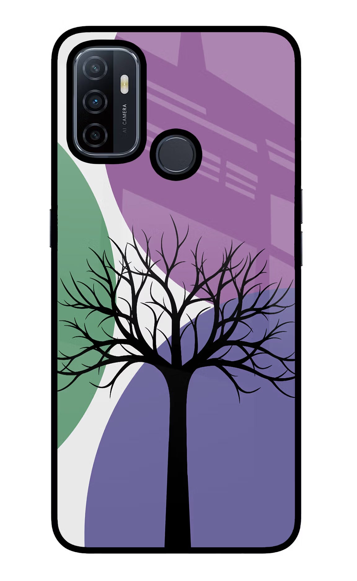 Tree Art Oppo A53 2020 Glass Case - Tree Art Oppo A53 2020 Glass Case Tree Art Oppo A53 2020 Glass Case