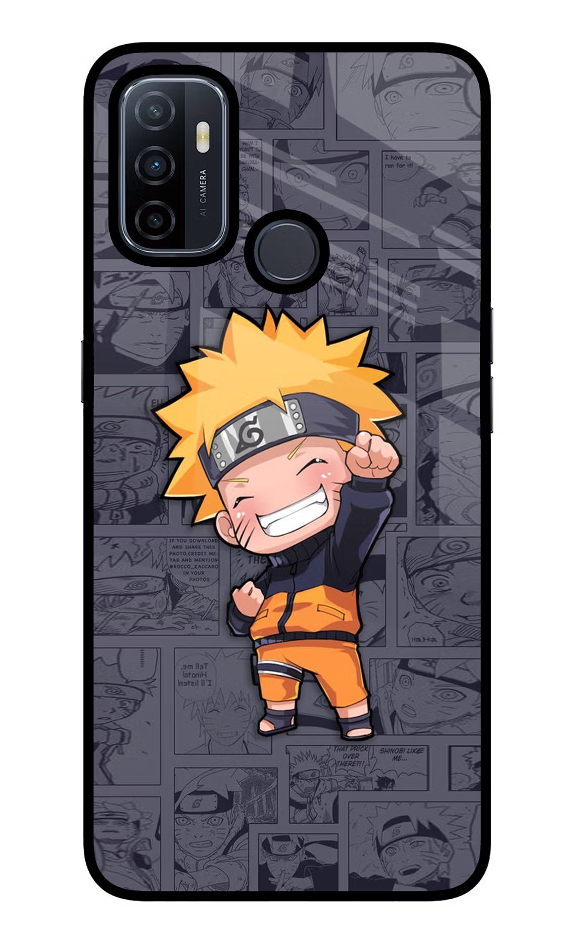 Chota Naruto Oppo A53 2020 Glass Case - Chota Naruto Oppo A53 2020 Glass Case Chota Naruto Oppo A53 2020 Glass Case