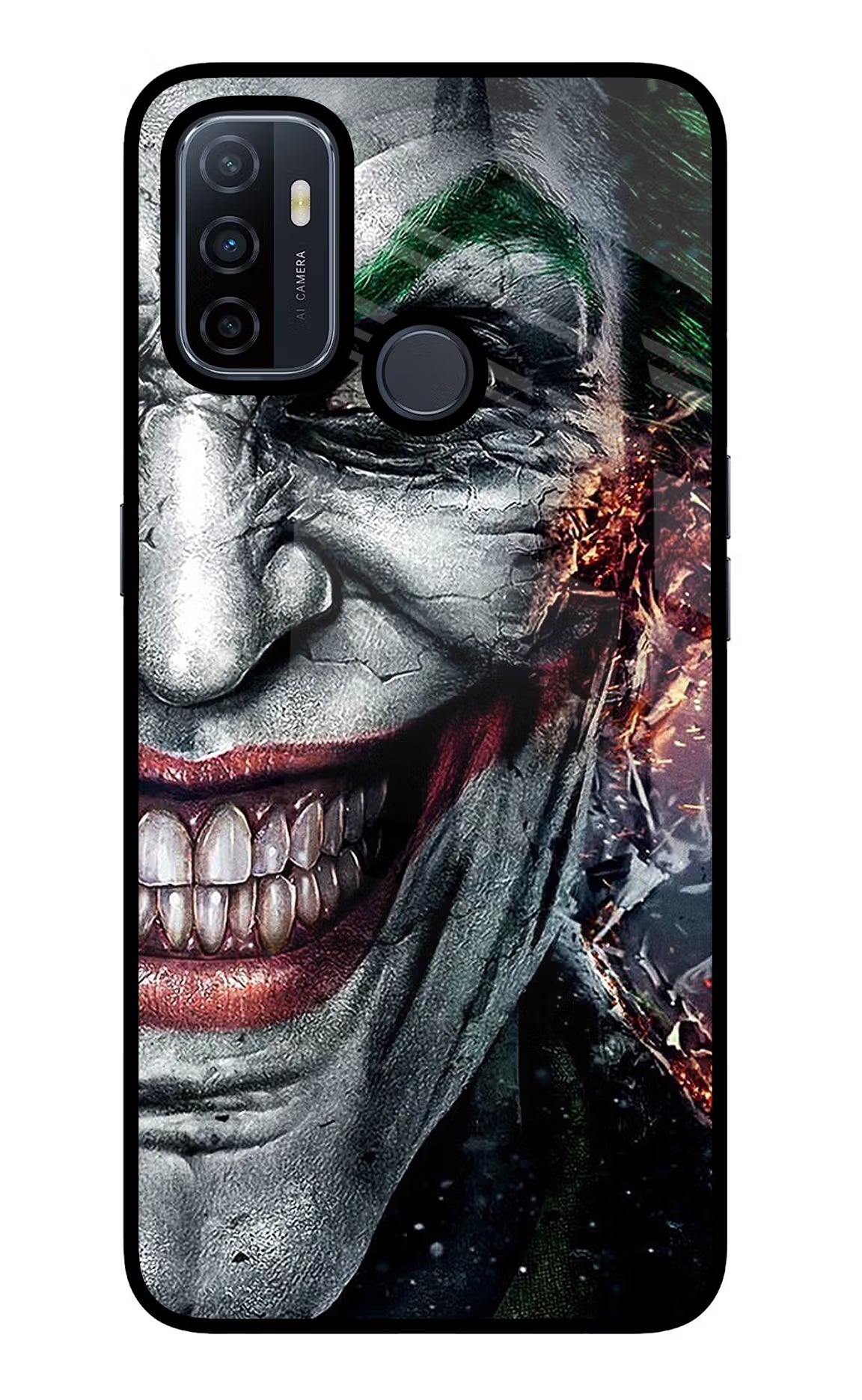 Joker Cam Oppo A53 2020 Glass Case - Joker Cam Oppo A53 2020 Glass Case Joker Cam Oppo A53 2020 Glass Case