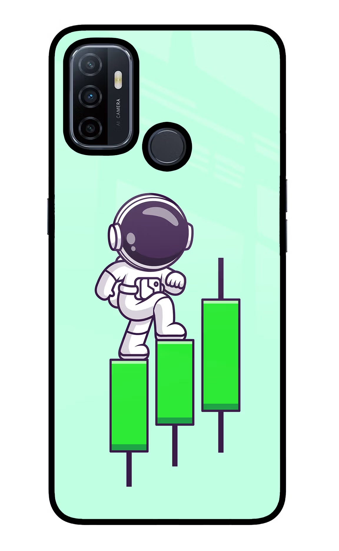 Astronaut Trader Oppo A53 2020 Glass Case - Astronaut Trader Oppo A53 2020 Glass Case Astronaut Trader Oppo A53 2020 Glass Case