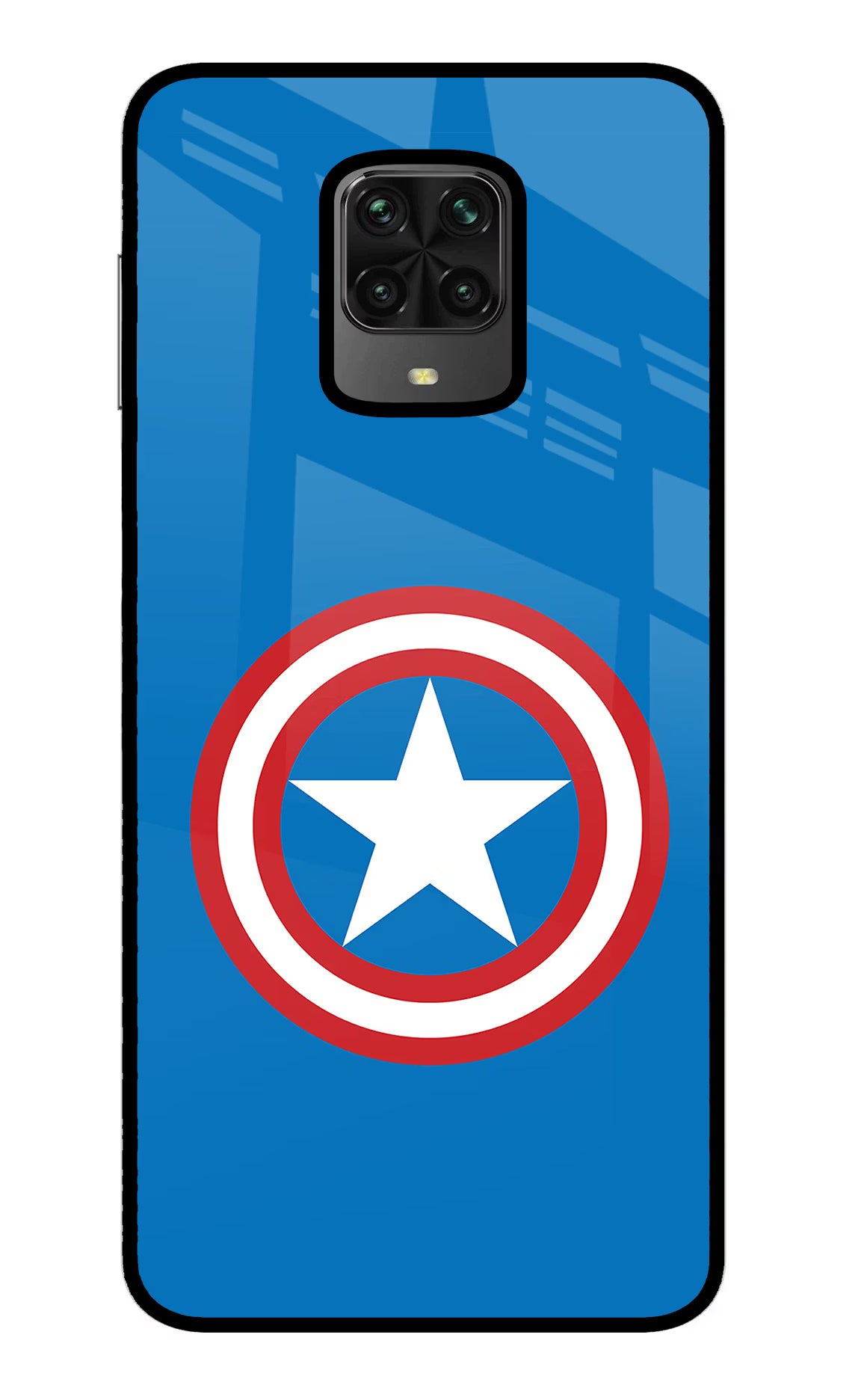 Captain America Logo Poco M2 Pro Glass Case - Captain America Logo Poco M2 Pro Glass Case Captain America Logo Poco M2 Pro Glass Case