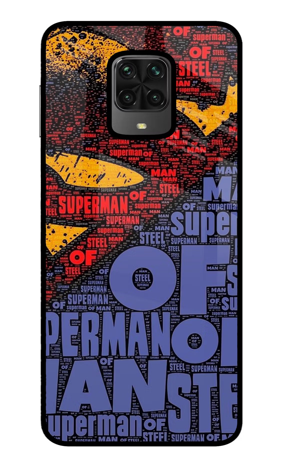 Superman Poco M2 Pro Glass Case - Superman Poco M2 Pro Glass Case Superman Poco M2 Pro Glass Case