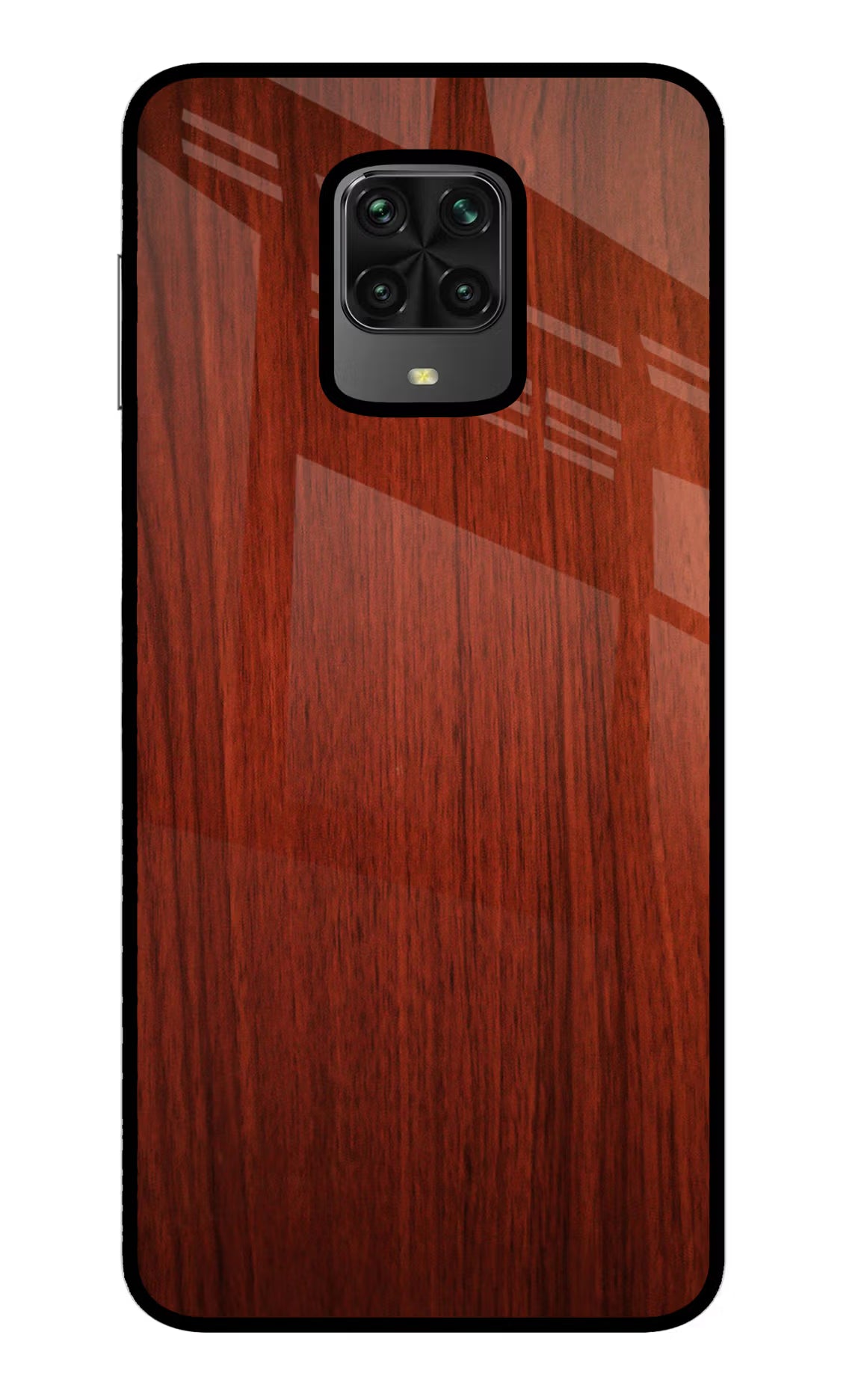 Wooden Plain Pattern Poco M2 Pro Glass Case - Wooden Plain Pattern Poco M2 Pro Glass Case Wooden Plain Pattern Poco M2 Pro Glass Case
