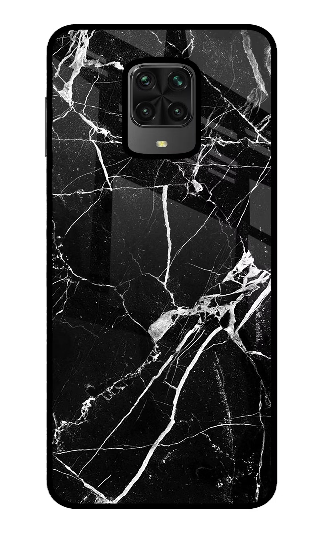 Black Marble Pattern Poco M2 Pro Glass Case - Black Marble Pattern Poco M2 Pro Glass Case Black Marble Pattern Poco M2 Pro Glass Case