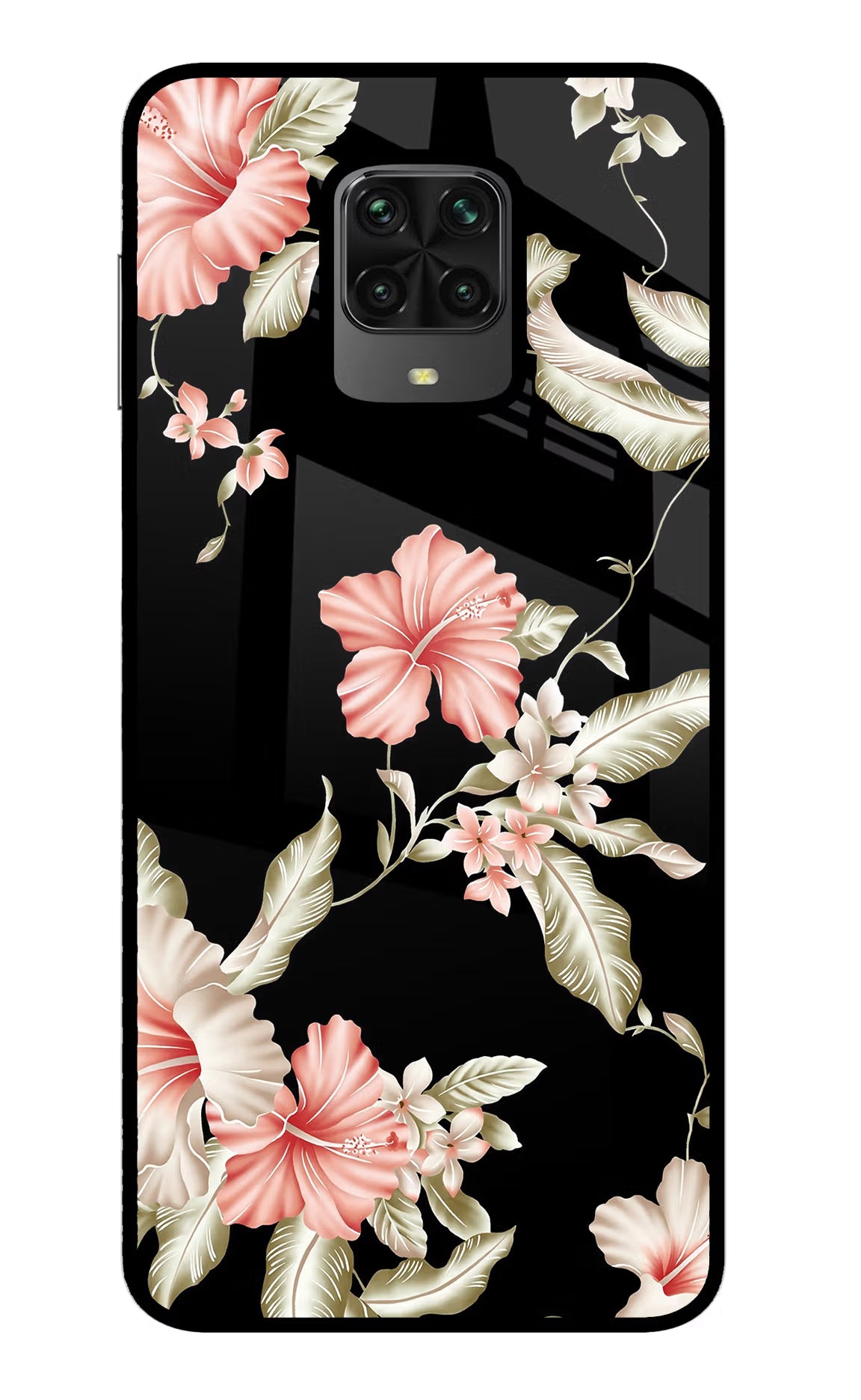 Flowers Poco M2 Pro Glass Case - Flowers Poco M2 Pro Glass Case Flowers Poco M2 Pro Glass Case