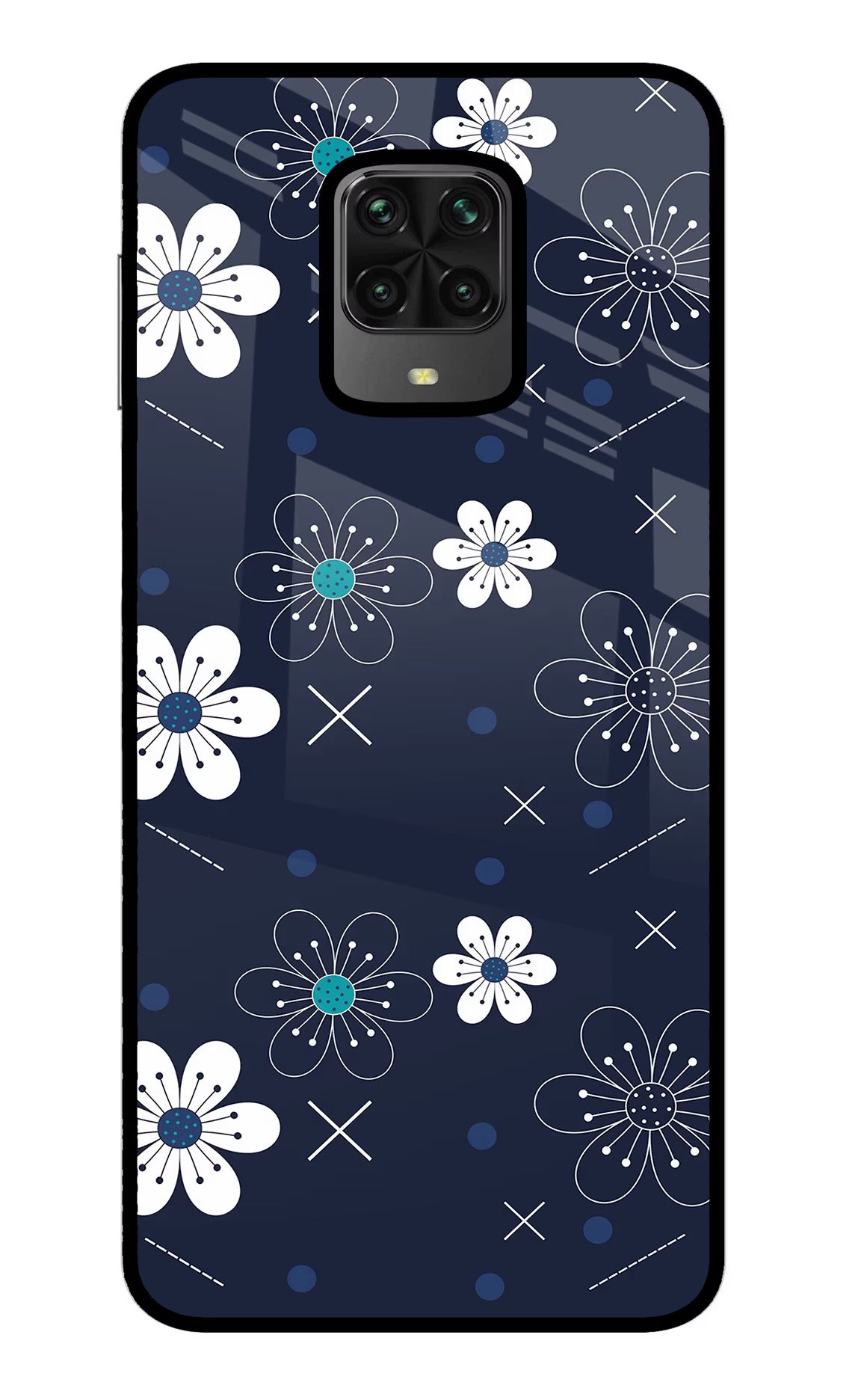 Flowers Poco M2 Pro Glass Case - Flowers Poco M2 Pro Glass Case Flowers Poco M2 Pro Glass Case