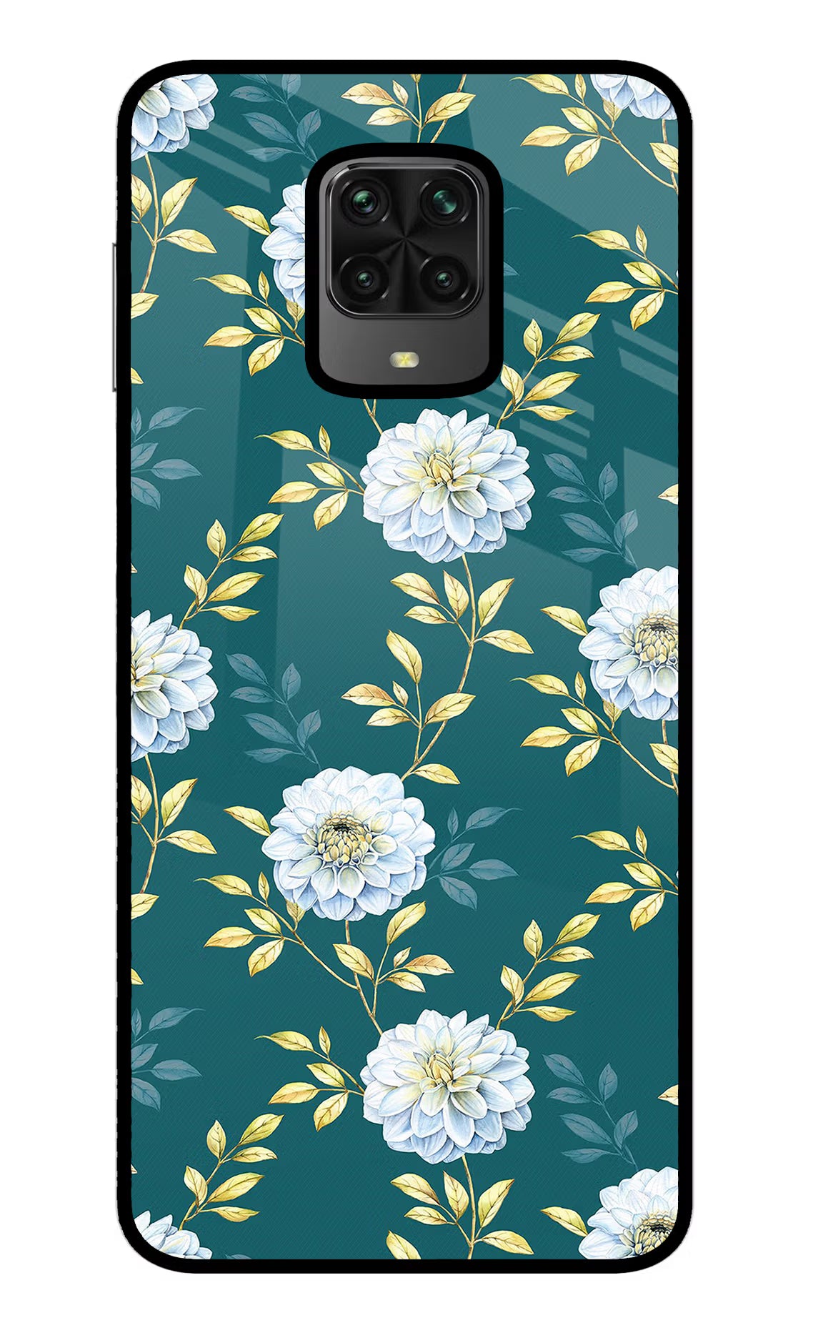 Flowers Poco M2 Pro Glass Case - Flowers Poco M2 Pro Glass Case Flowers Poco M2 Pro Glass Case