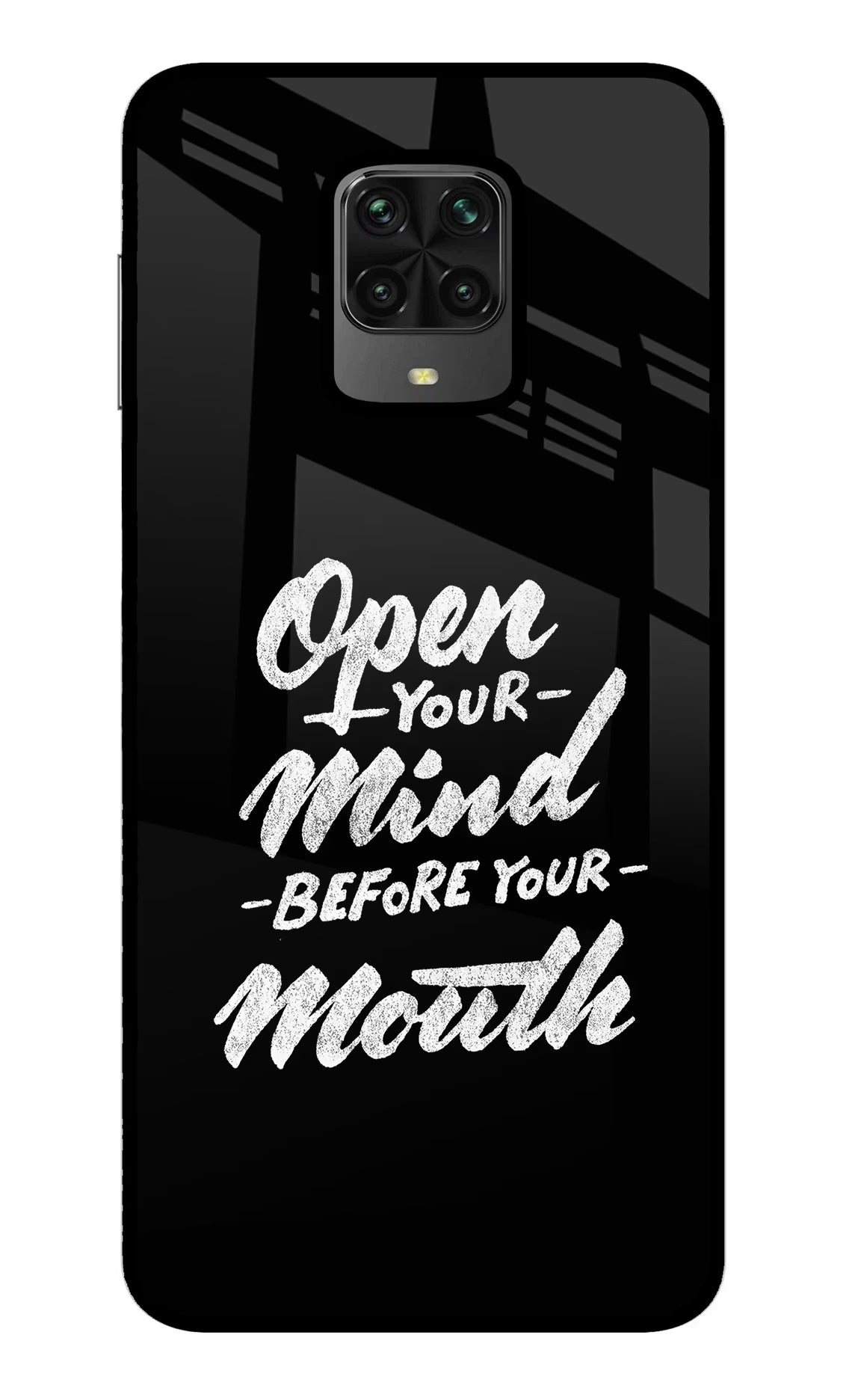 Open Your Mind Before Your Mouth Poco M2 Pro Glass Case - Open Your Mind Before Your Mouth Poco M2 Pro Glass Case Open Your Mind Before Your Mouth Poco M2 Pro Glass Case