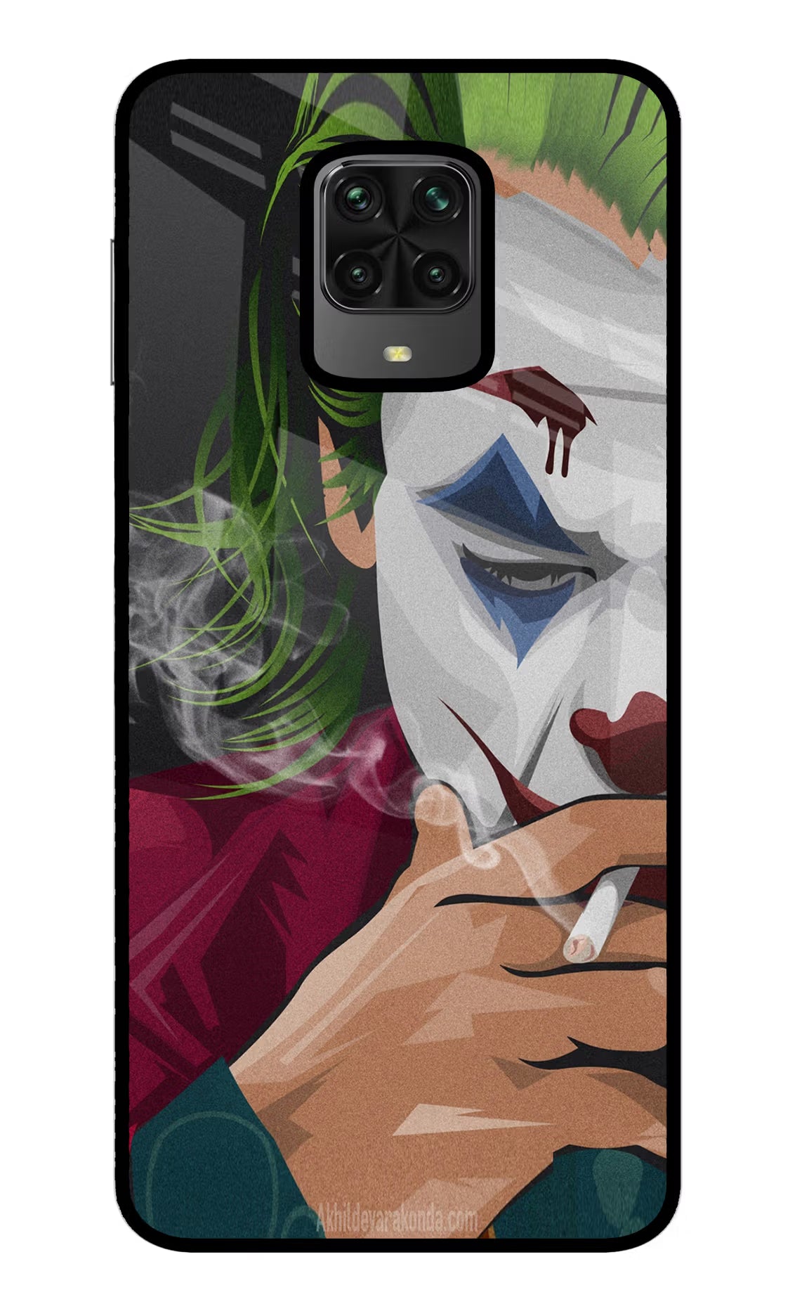 Joker Smoking Poco M2 Pro Glass Case - Joker Smoking Poco M2 Pro Glass Case Joker Smoking Poco M2 Pro Glass Case