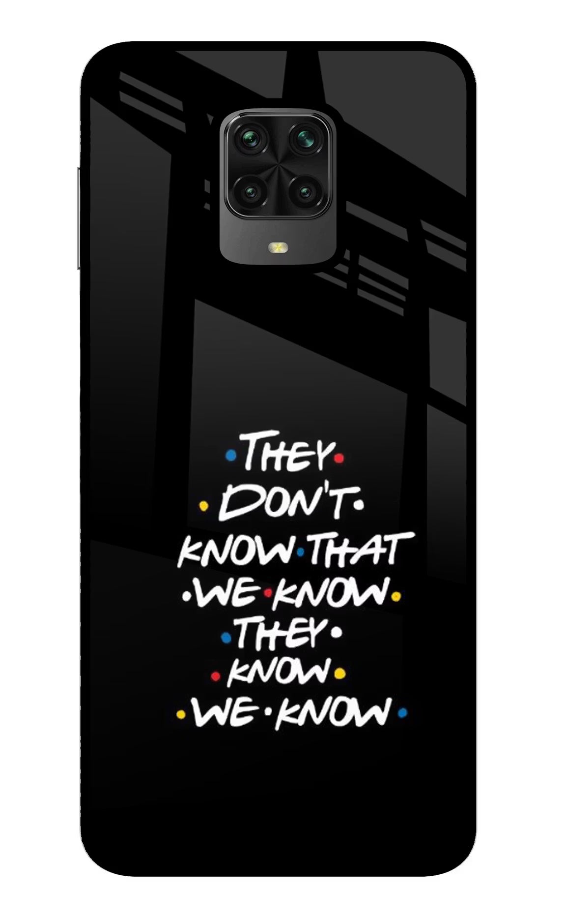 FRIENDS Dialogue Poco M2 Pro Glass Case - FRIENDS Dialogue Poco M2 Pro Glass Case FRIENDS Dialogue Poco M2 Pro Glass Case
