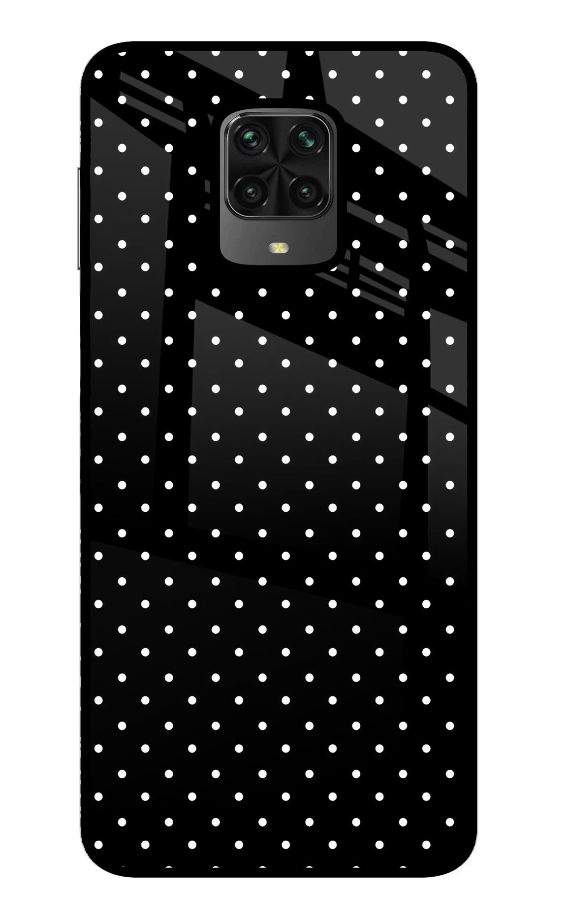 White Dots Poco M2 Pro Glass Case - White Dots Poco M2 Pro Glass Case White Dots Poco M2 Pro Glass Case