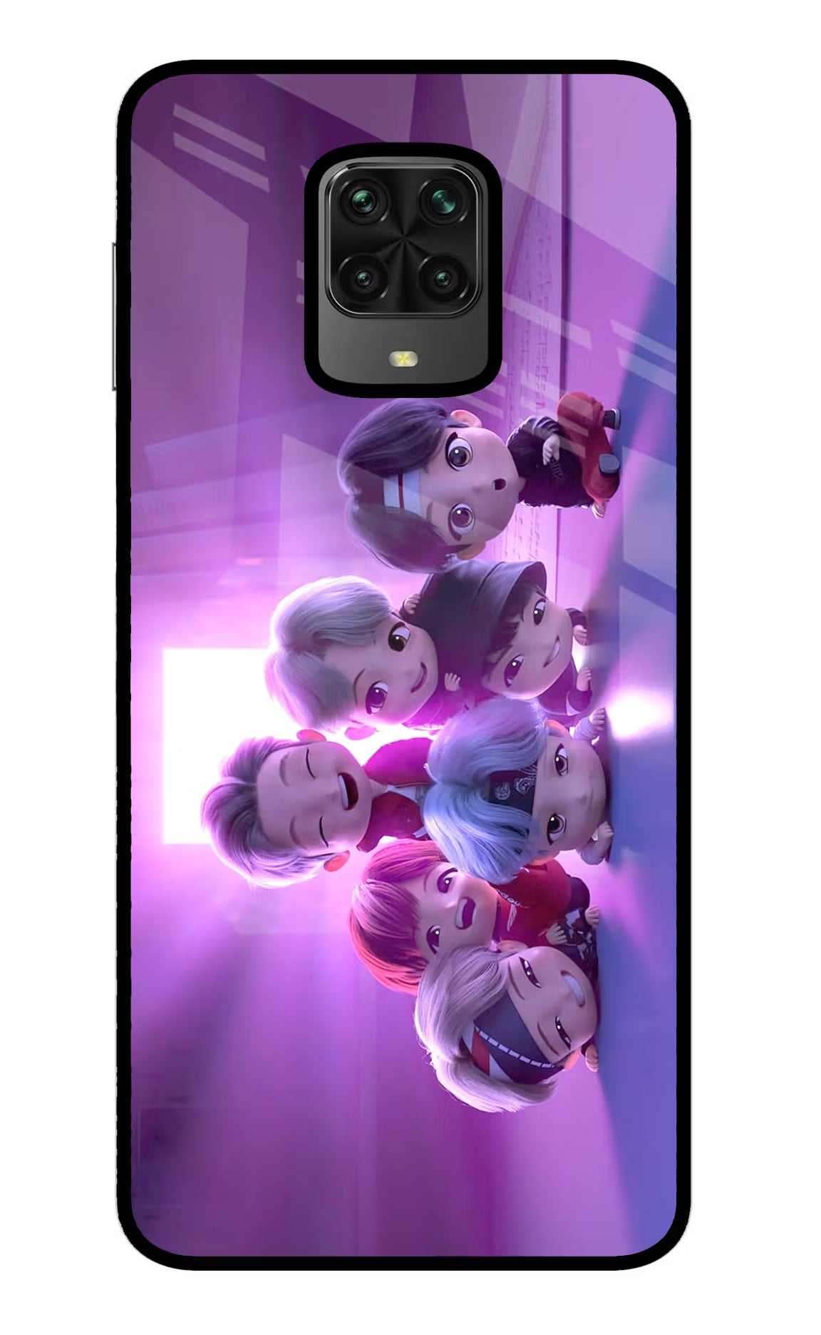BTS Chibi Poco M2 Pro Glass Case - BTS Chibi Poco M2 Pro Glass Case BTS Chibi Poco M2 Pro Glass Case