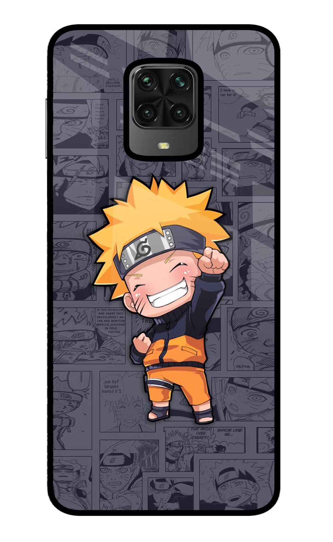 Chota Naruto Poco M2 Pro Back Cover - Chota Naruto Poco M2 Pro Glass Case Back Cover by Casekaro Chota Naruto Poco M2 Pro Glass Case Back Cover by Casekaro
