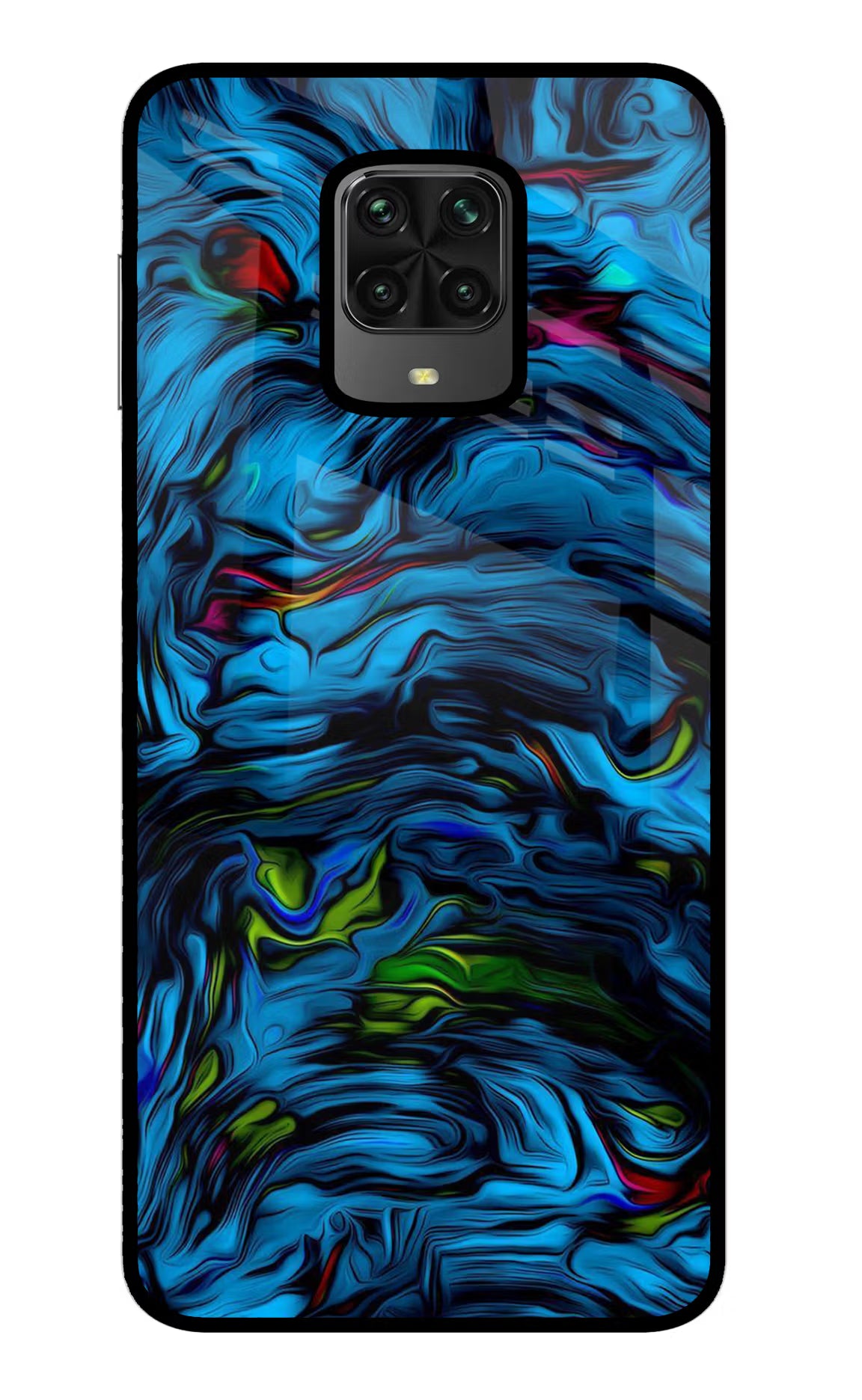 Dark Blue Abstract Poco M2 Pro Glass Case - Dark Blue Abstract Poco M2 Pro Glass Case Dark Blue Abstract Poco M2 Pro Glass Case