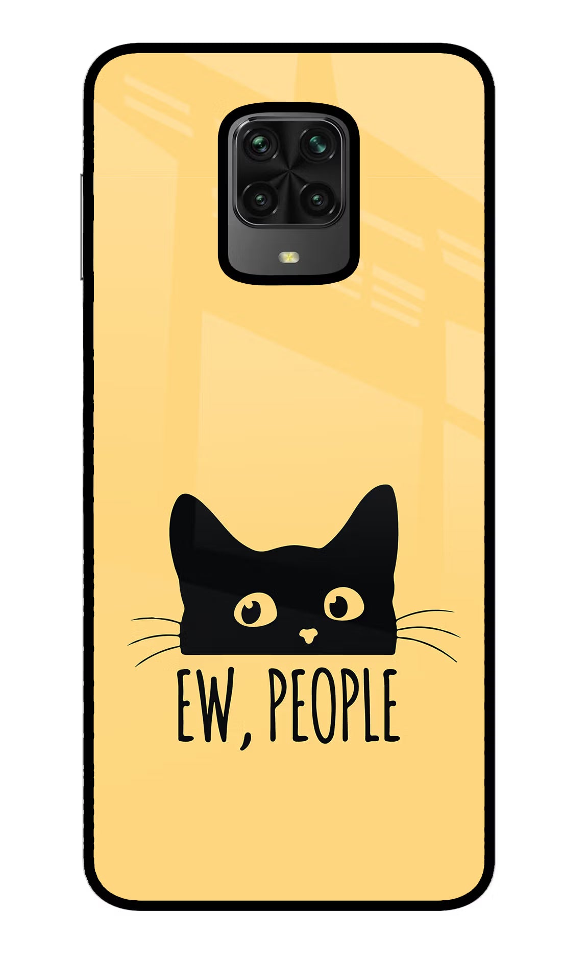 Ew People Catitude Poco M2 Pro Glass Case - Ew People Catitude Poco M2 Pro Glass Case Ew People Catitude Poco M2 Pro Glass Case