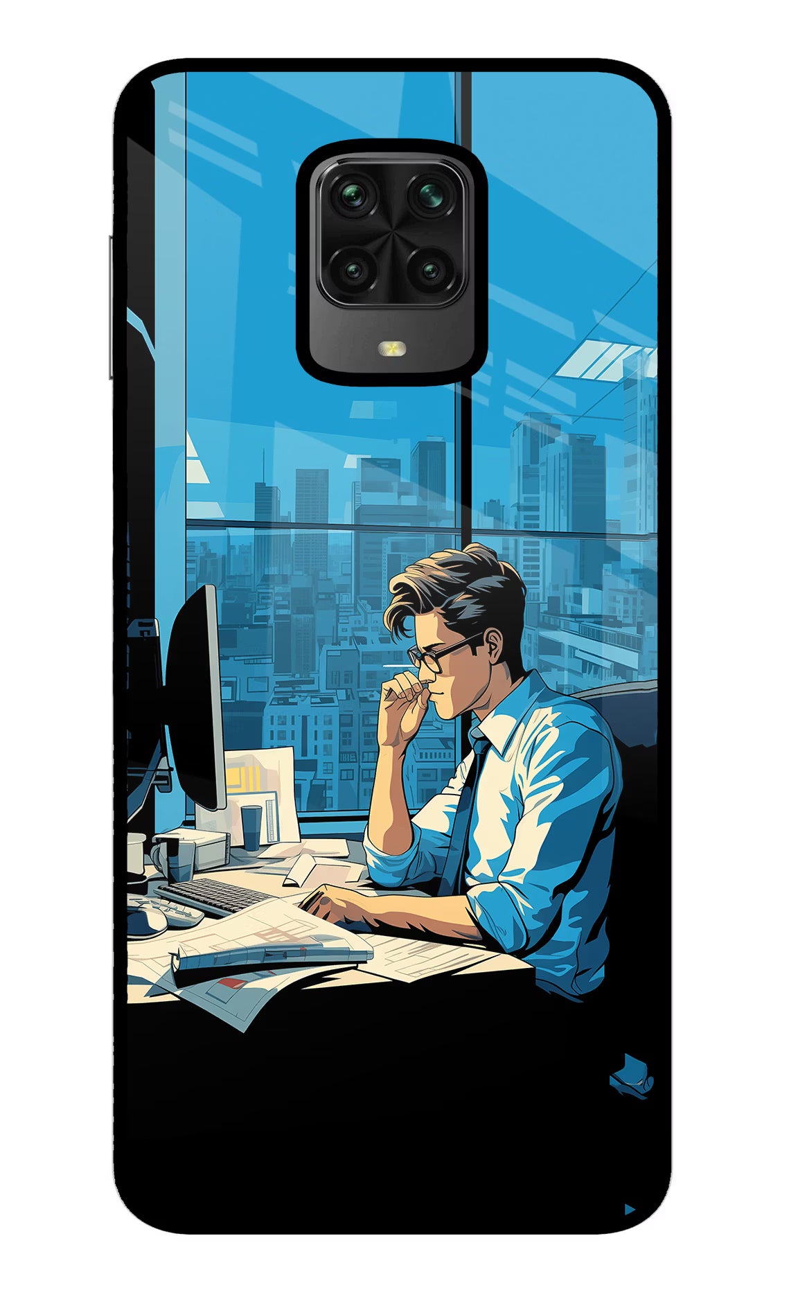 Focused Hustler (AI Generated) Poco M2 Pro Glass Case - Focused Hustler (AI Generated) Poco M2 Pro Glass Case Focused Hustler (AI Generated) Poco M2 Pro Glass Case