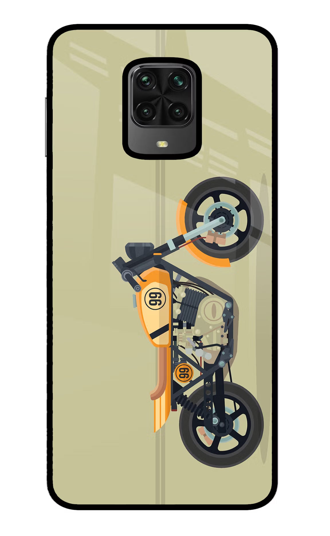 Vertical Speedster Poco M2 Pro Glass Case - Vertical Speedster Poco M2 Pro Glass Case Vertical Speedster Poco M2 Pro Glass Case