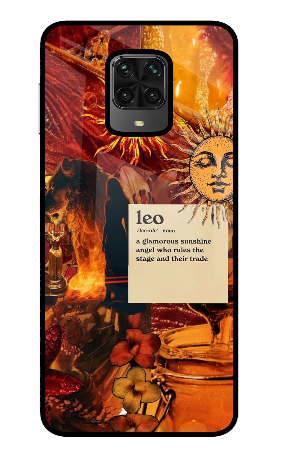 Leo Zodiac Poco M2 Pro Glass Case - Leo Zodiac Poco M2 Pro Glass Case Leo Zodiac Poco M2 Pro Glass Case