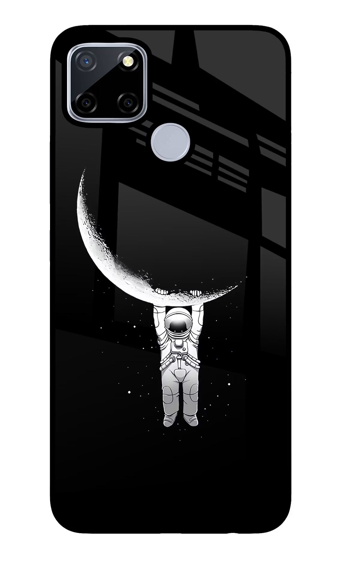 Moon Space Realme C12/Narzo 20 Glass Case - Moon Space Realme C12/Narzo 20 Glass Case Moon Space Realme C12/Narzo 20 Glass Case