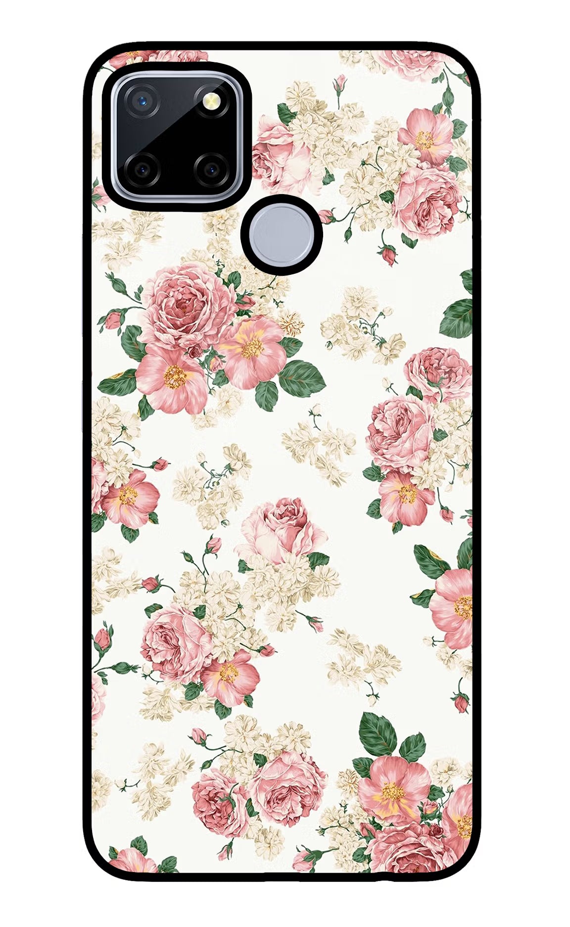Flowers Realme C12/Narzo 20 Glass Case - Flowers Realme C12/Narzo 20 Glass Case Flowers Realme C12/Narzo 20 Glass Case