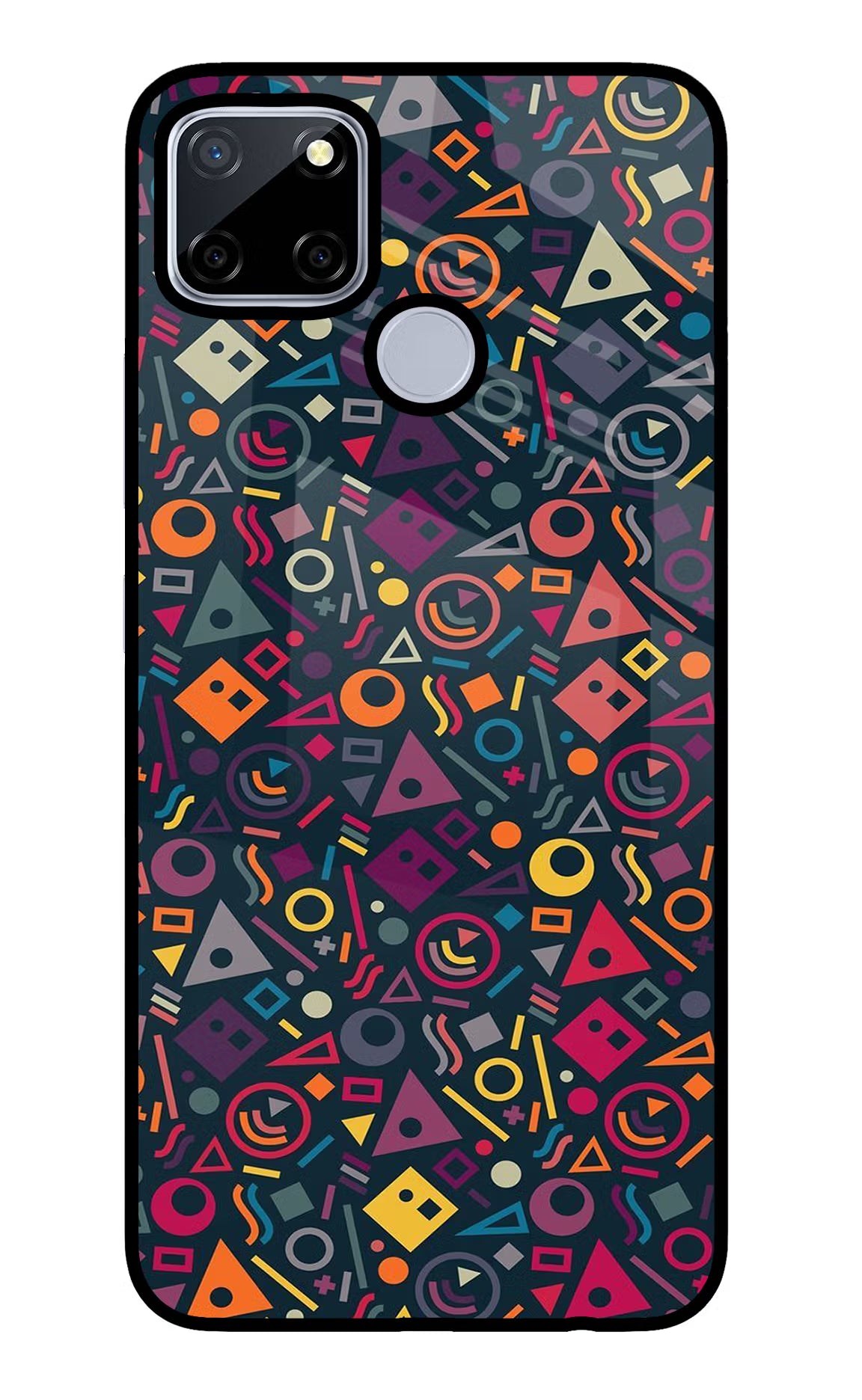Geometric Abstract Realme C12/Narzo 20 Glass Case - Geometric Abstract Realme C12/Narzo 20 Glass Case Geometric Abstract Realme C12/Narzo 20 Glass Case