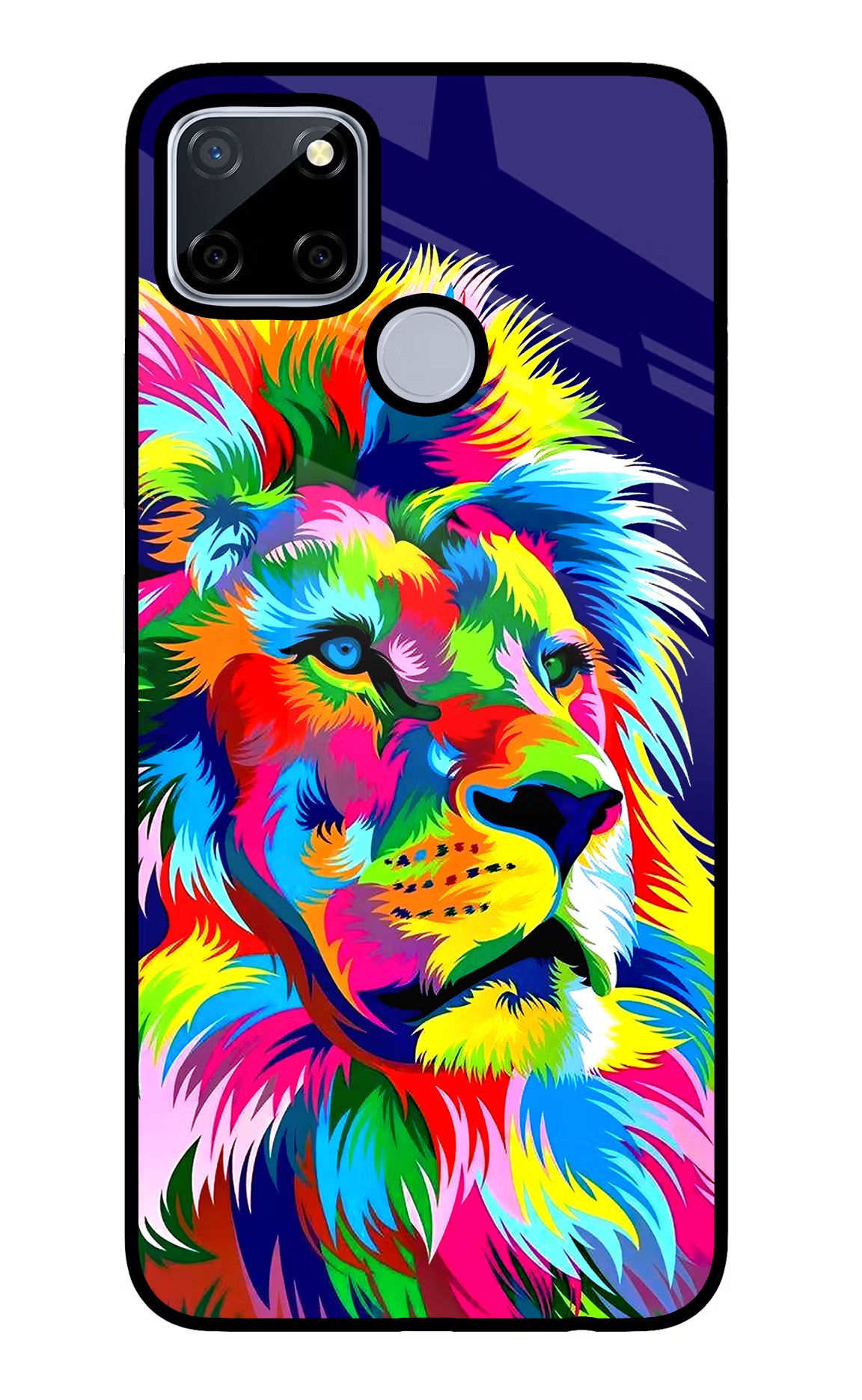 Vector Art Lion Realme C12/Narzo 20 Glass Case - Vector Art Lion Realme C12/Narzo 20 Glass Case Vector Art Lion Realme C12/Narzo 20 Glass Case