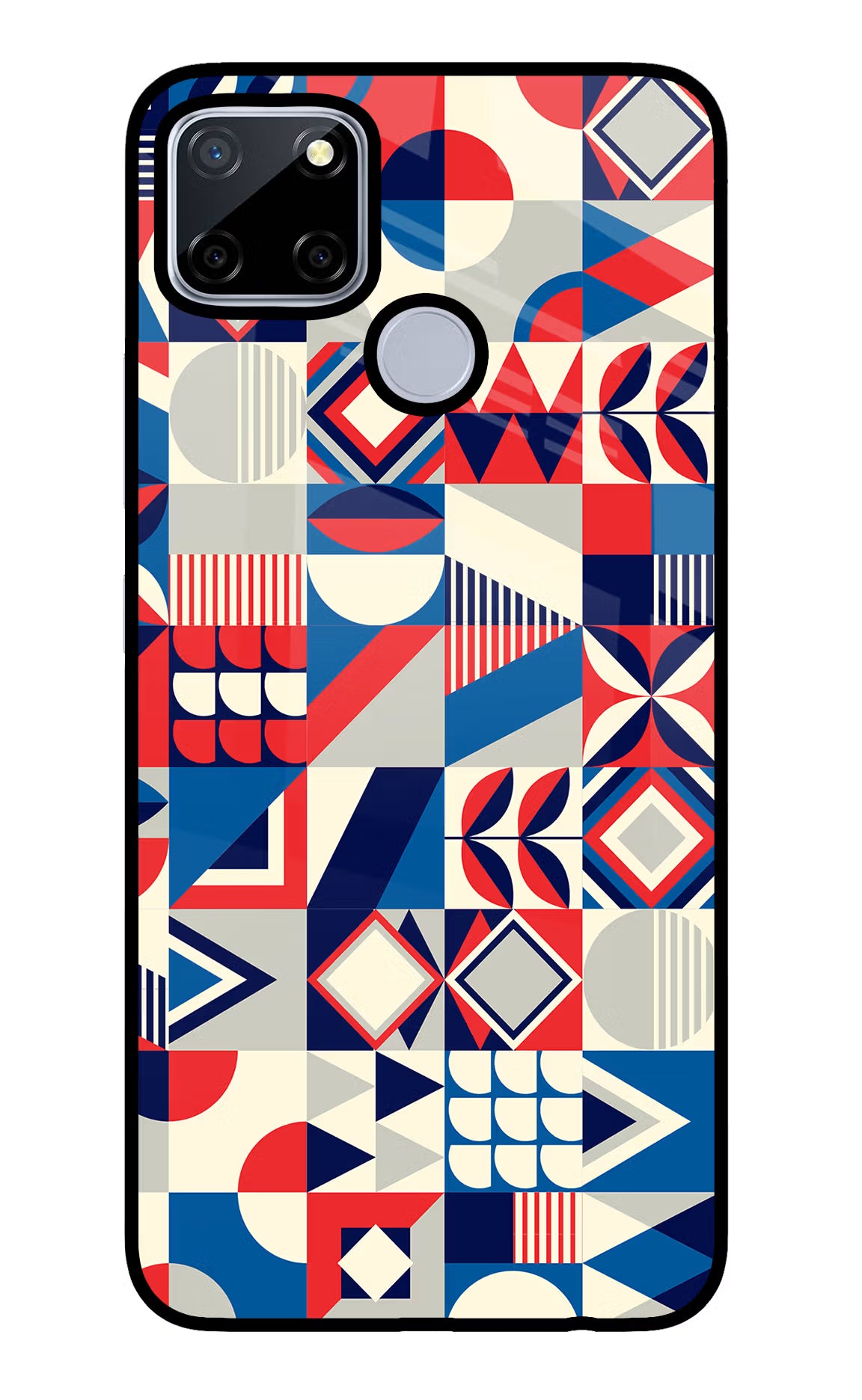 Colorful Pattern Realme C12/Narzo 20 Glass Case - Colorful Pattern Realme C12/Narzo 20 Glass Case Colorful Pattern Realme C12/Narzo 20 Glass Case