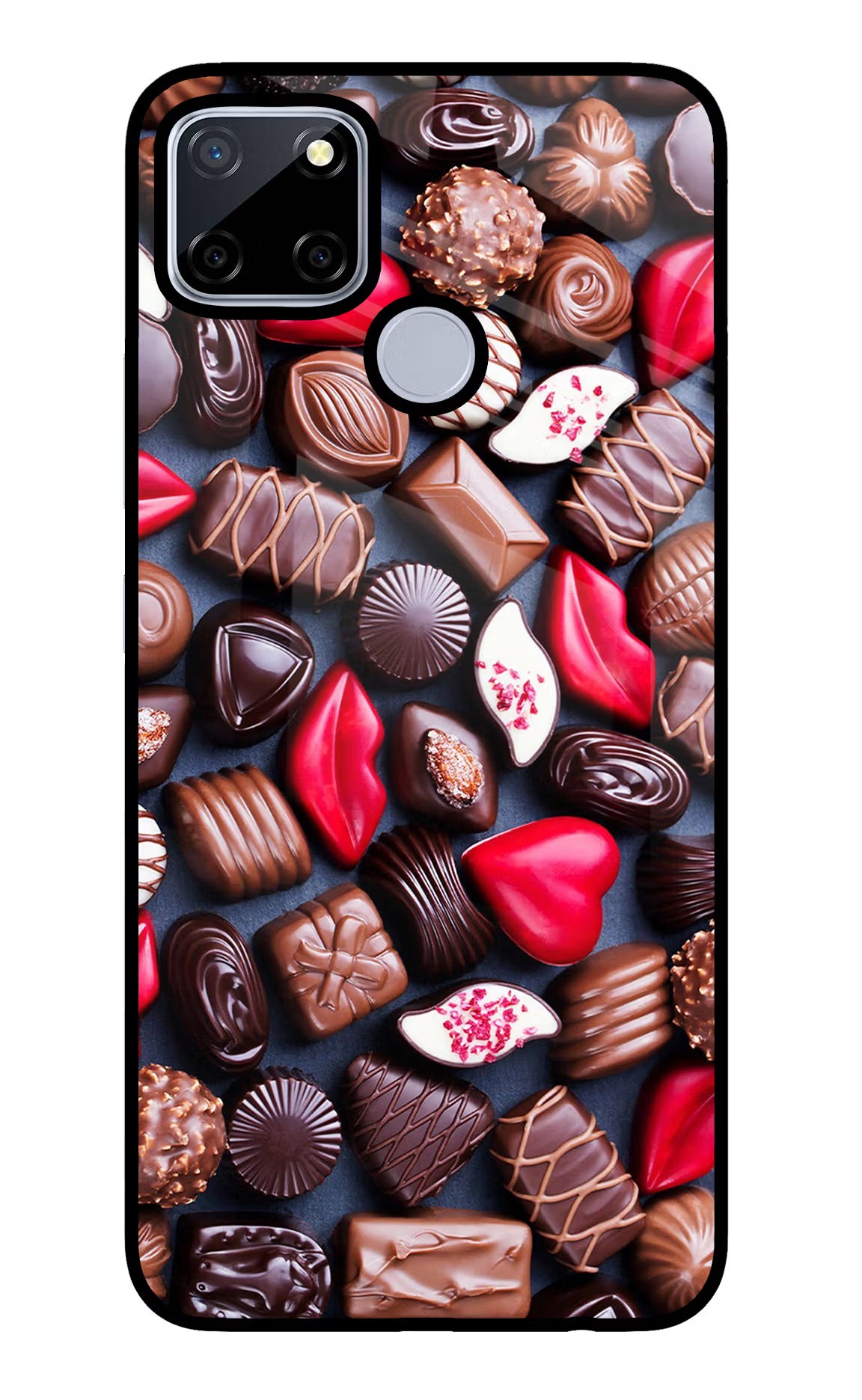 Chocolates Realme C12/Narzo 20 Glass Case - Chocolates Realme C12/Narzo 20 Glass Case Chocolates Realme C12/Narzo 20 Glass Case