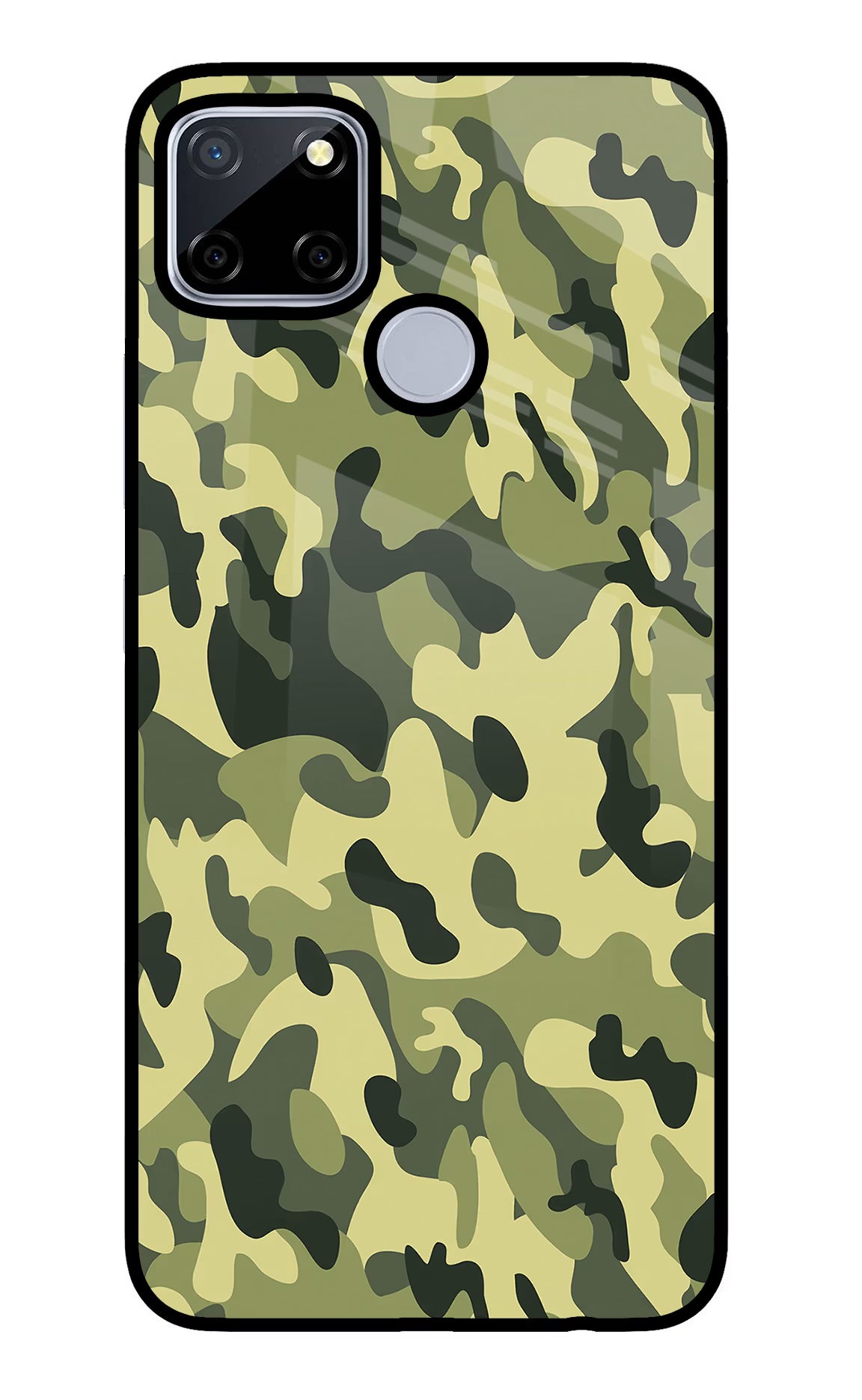Camouflage Realme C12/Narzo 20 Glass Case - Camouflage Realme C12/Narzo 20 Glass Case Camouflage Realme C12/Narzo 20 Glass Case