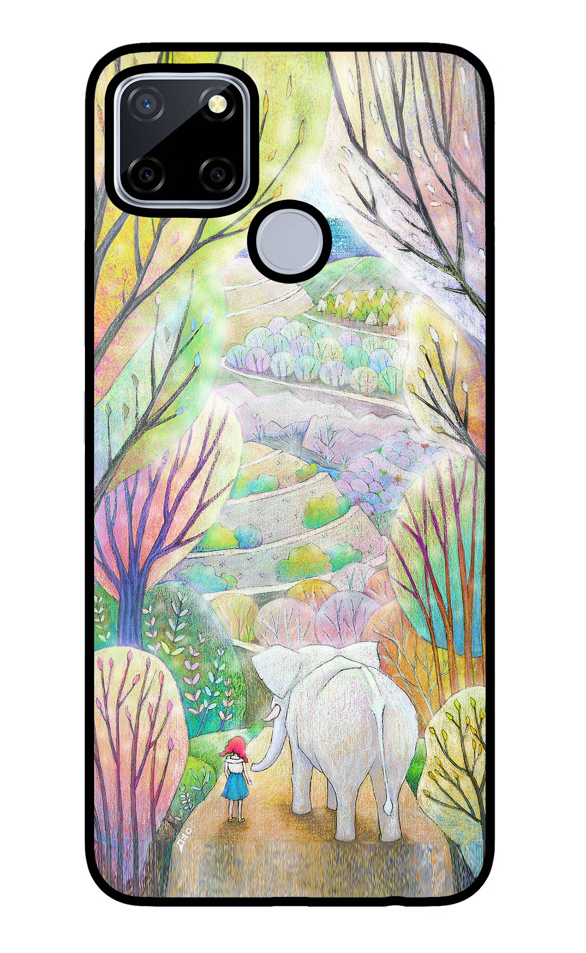Nature Painting Realme C12/Narzo 20 Glass Case - Nature Painting Realme C12/Narzo 20 Glass Case Nature Painting Realme C12/Narzo 20 Glass Case